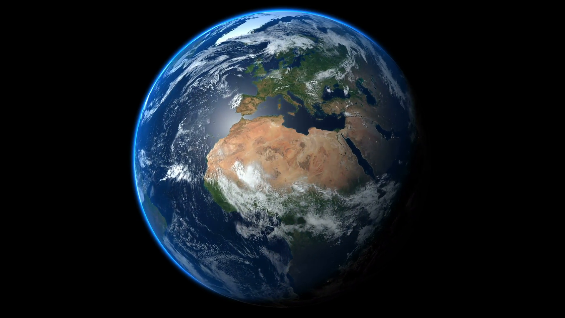 Earth globe spinning and rotating in a 360° loop animation ...