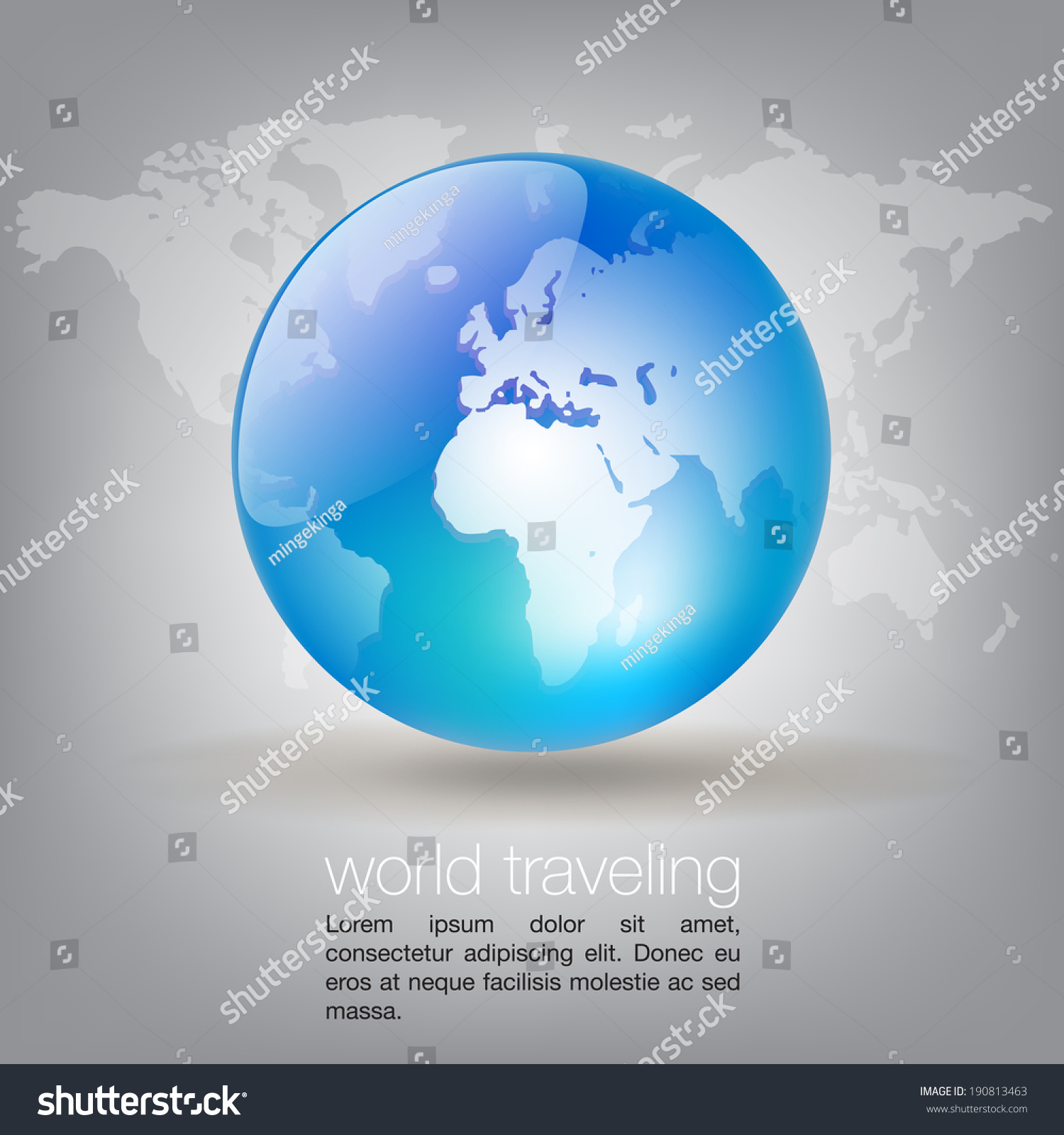 World Globe Background Stock Vector 190813463 - Shutterstock