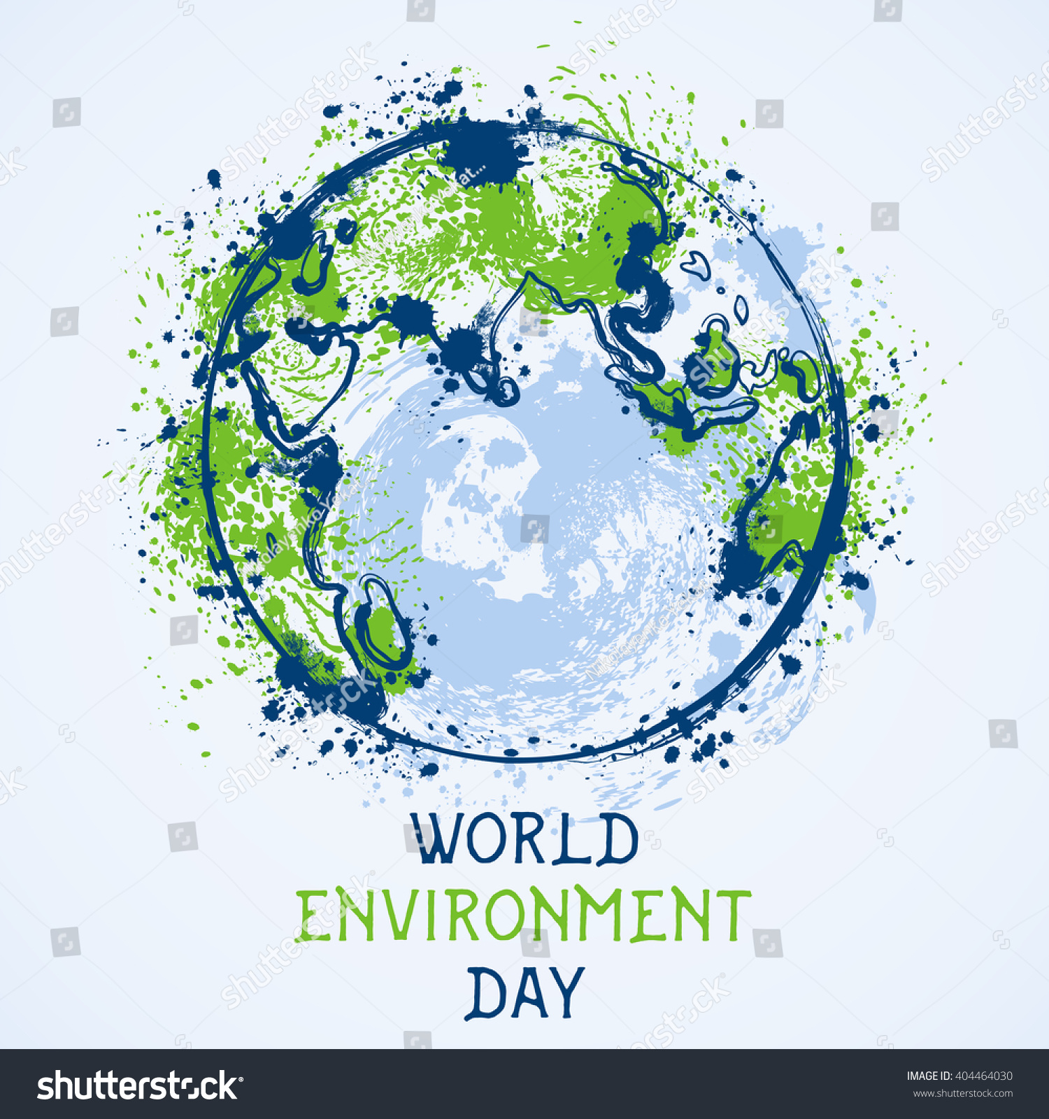 World Environment Day Earth Globe Splashes Stock Vector 404464030 ...