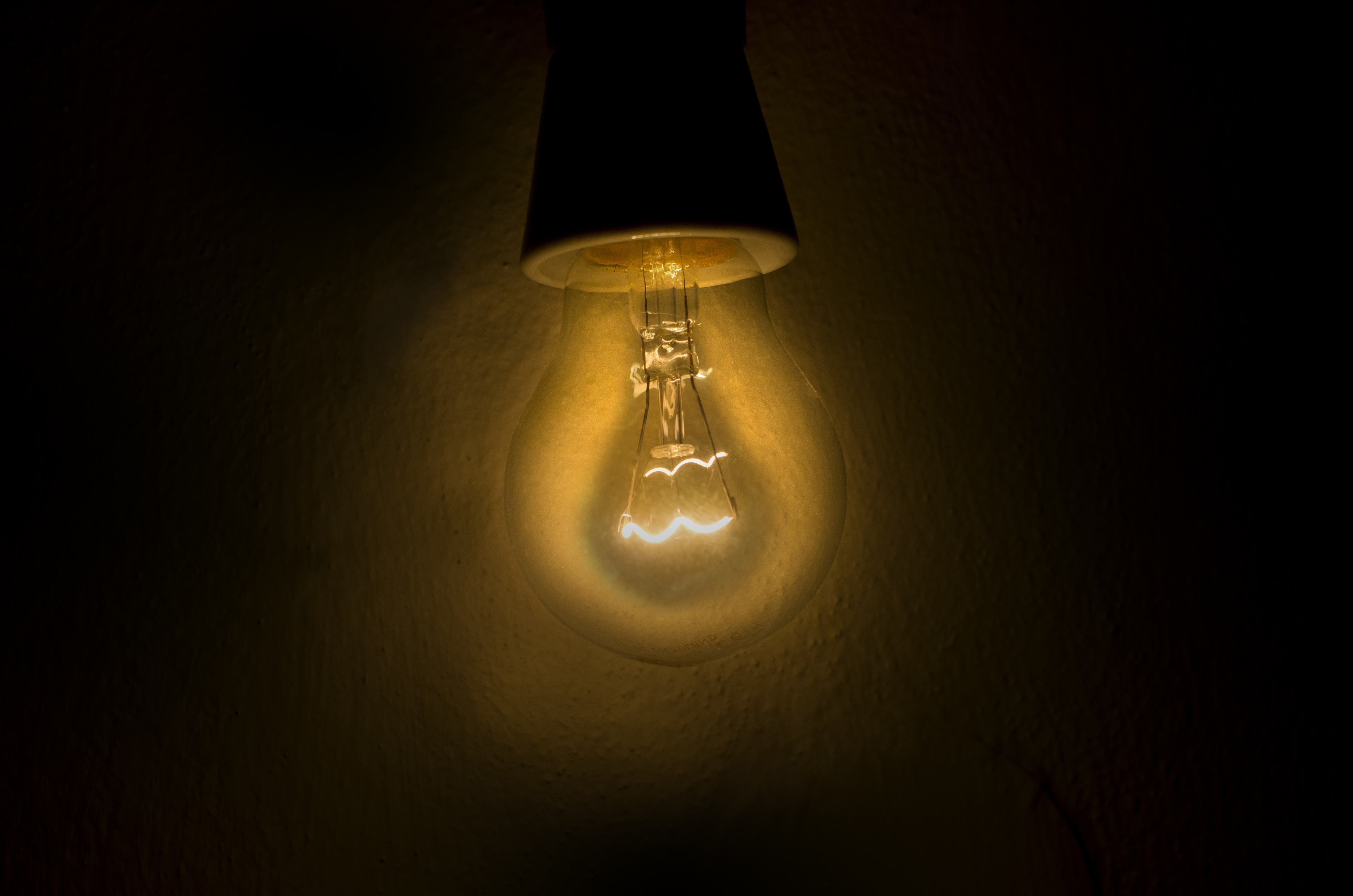 Glowing bulb, Atom, Glow, Orange, Lighting, HQ Photo