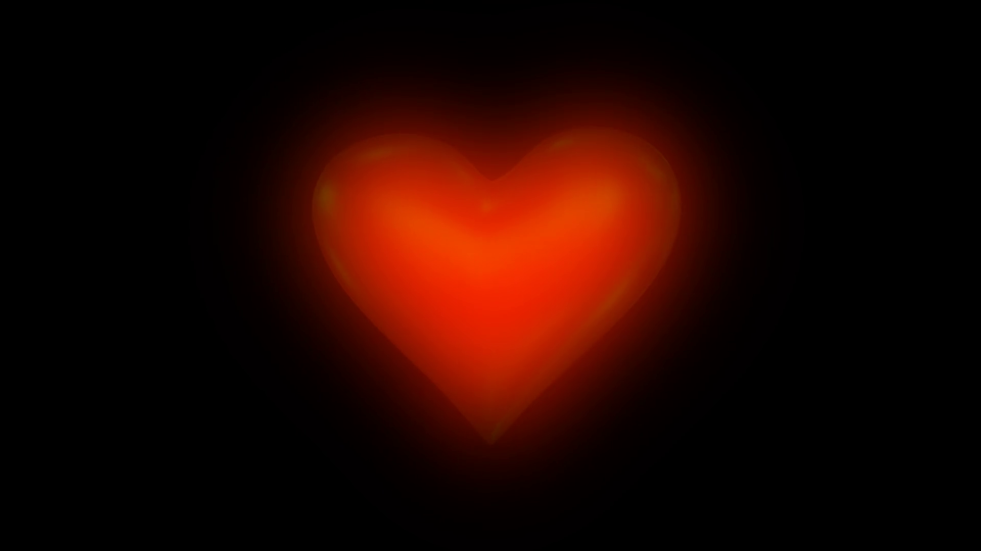 Animated spinning glowing red heart against transparent background ...