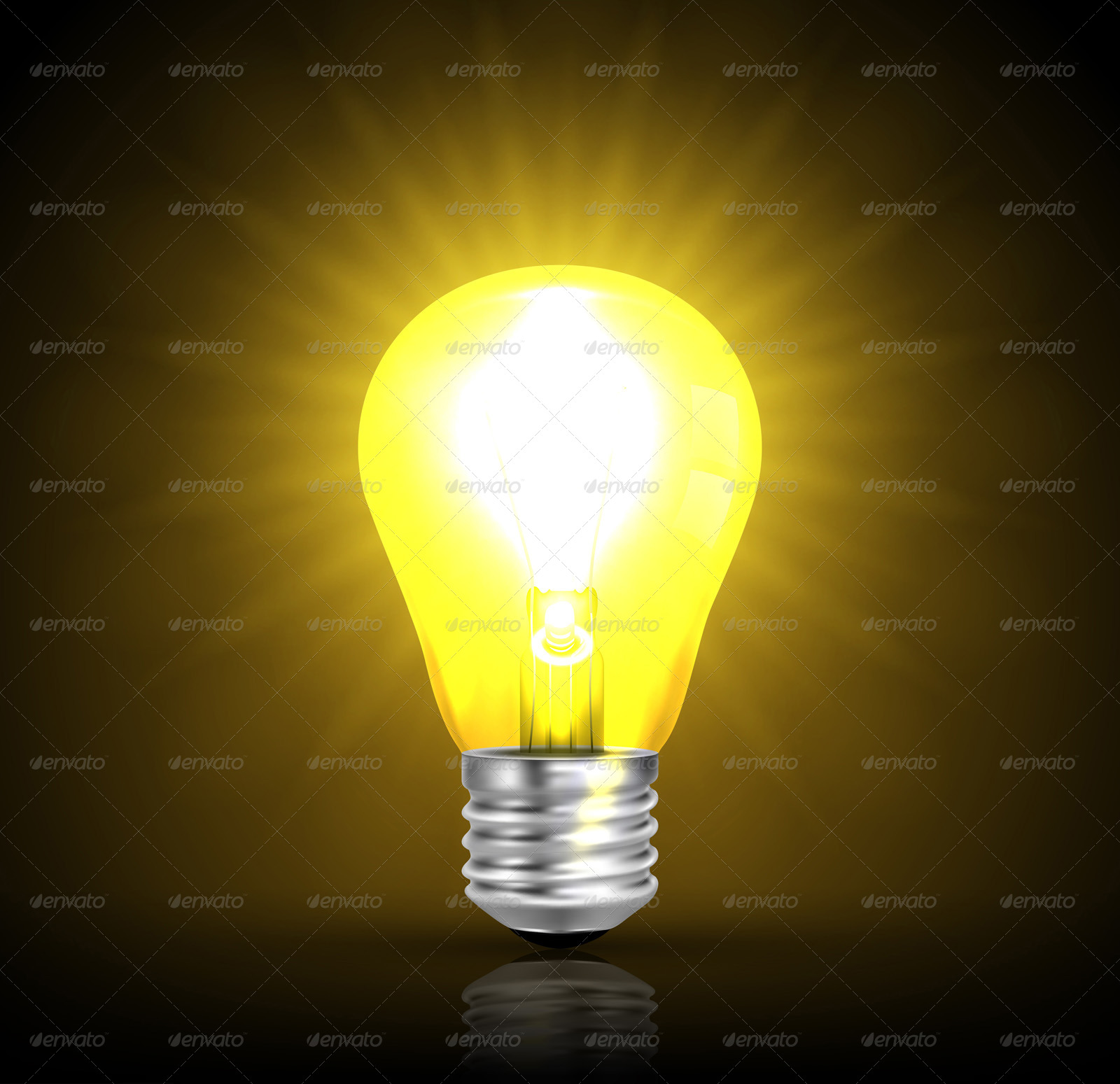 Glowing Light Bulb by Avantgraph | GraphicRiver