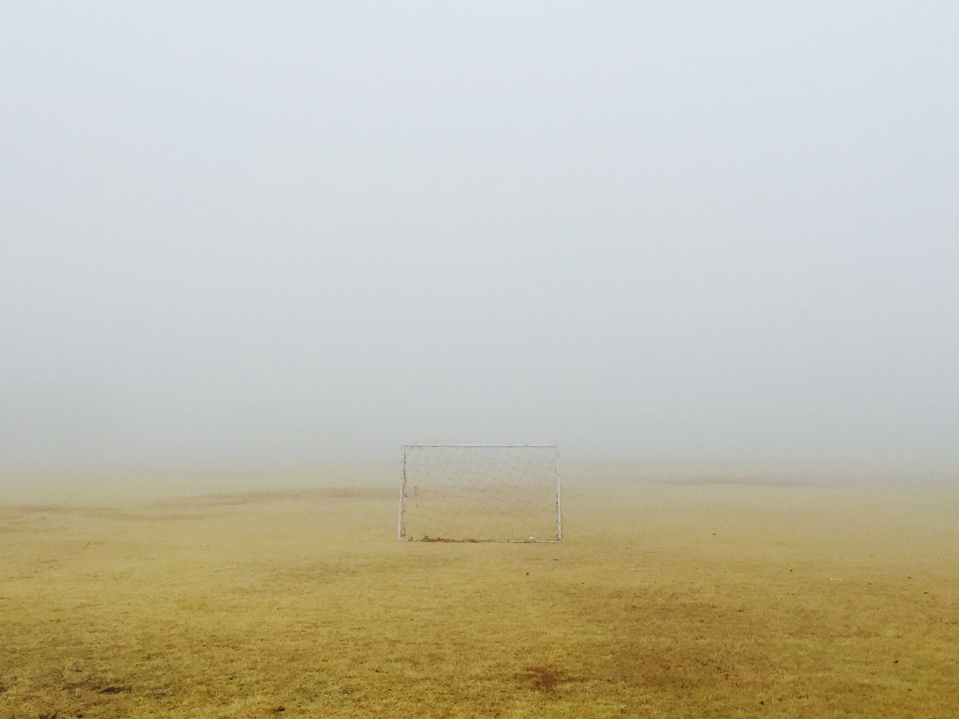 Goal, Fog, Ground, Net, Pole, HQ Photo