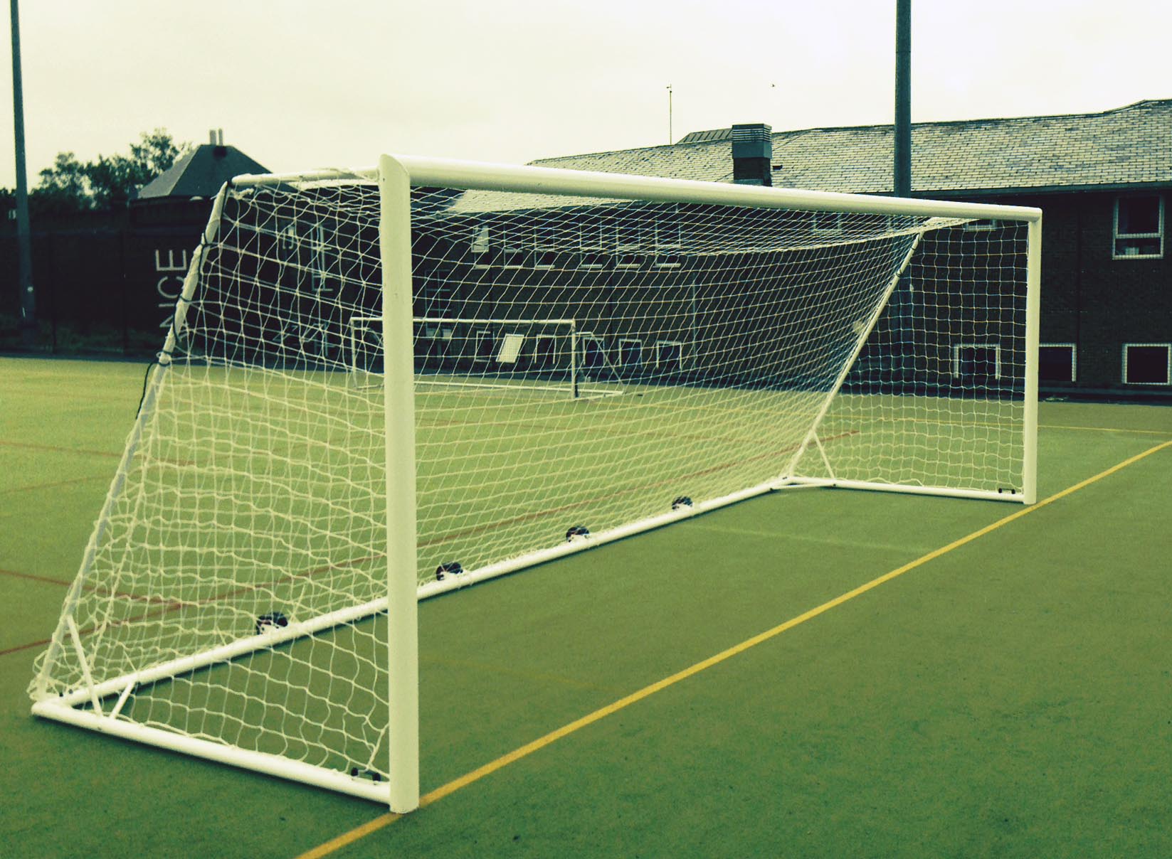 Aluminium Self Weighted Roller Goal Posts 12 x4 for artificial ...