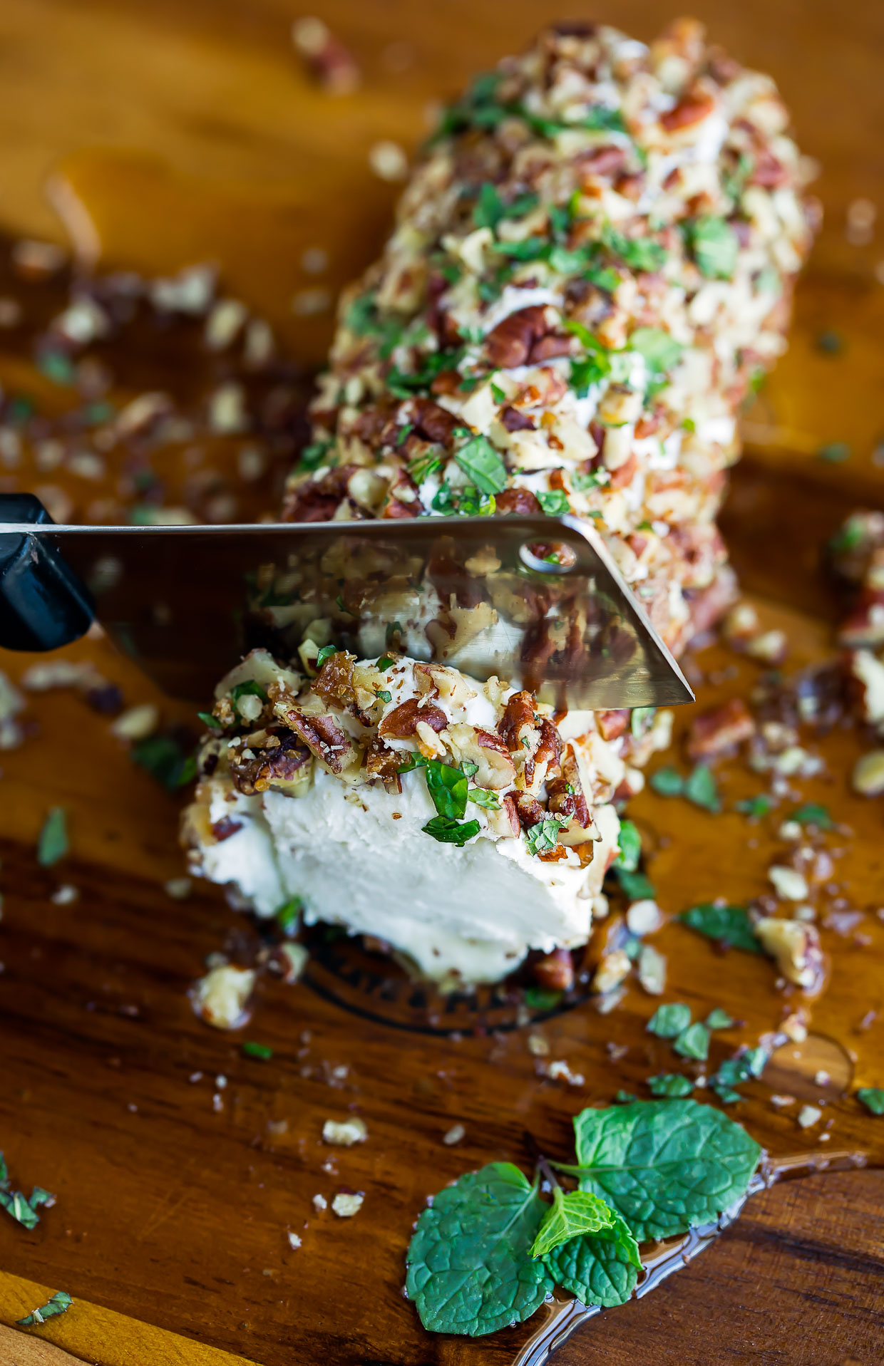 Maple Pecan Goat Cheese Log - Peas And Crayons