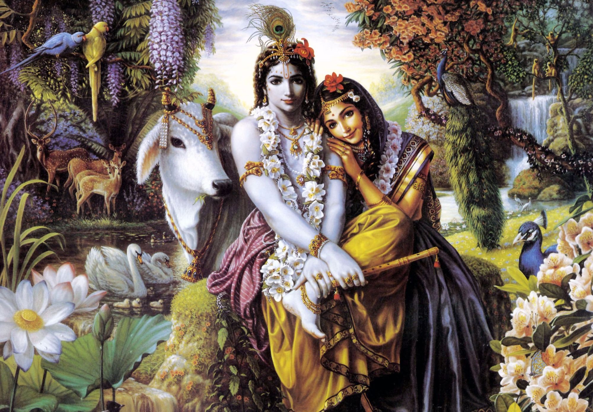 Lord Krishna with Radha - Posters by Raghuraman | Buy Posters ...