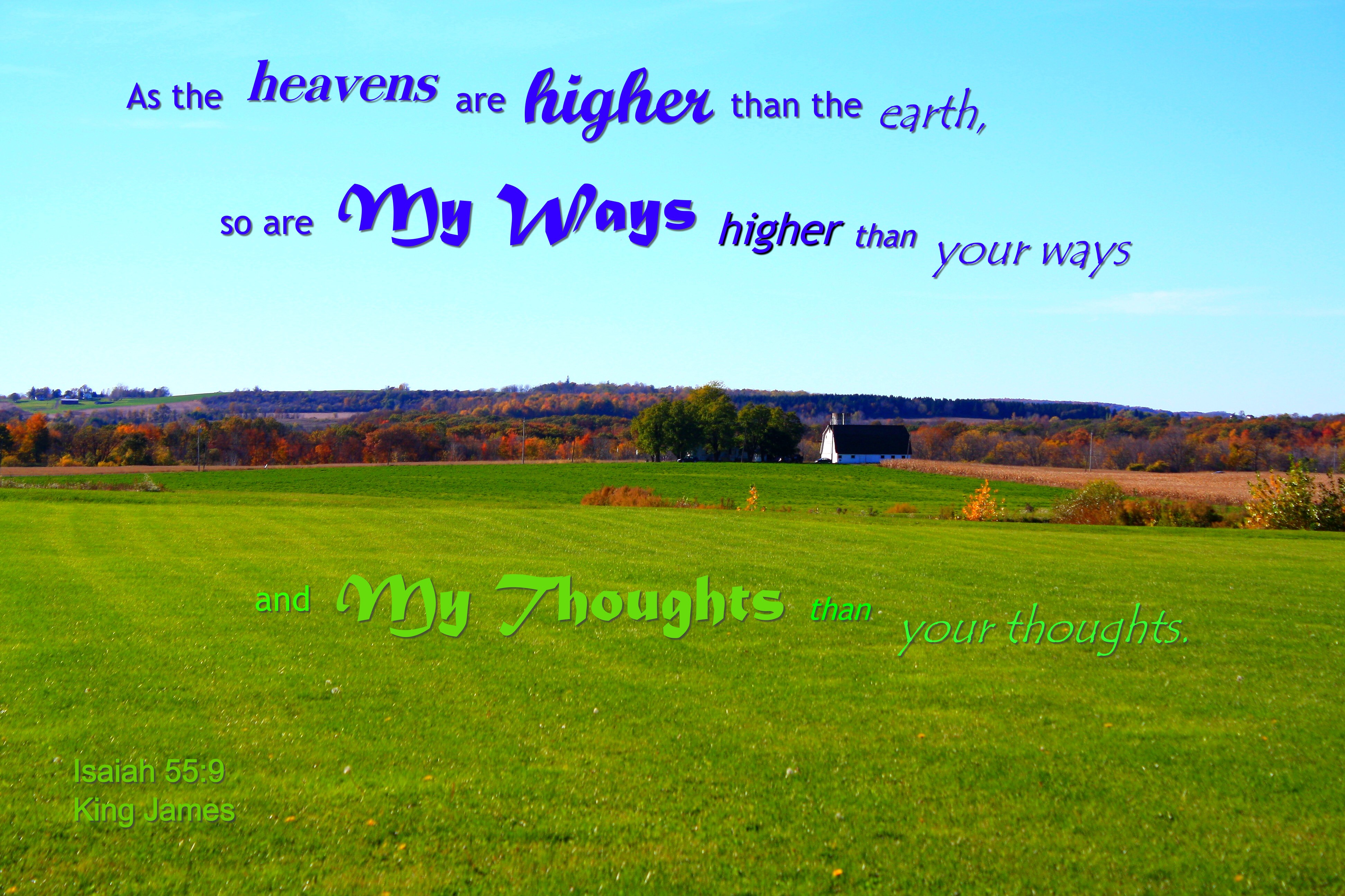 God's ways-thoughts higher photo