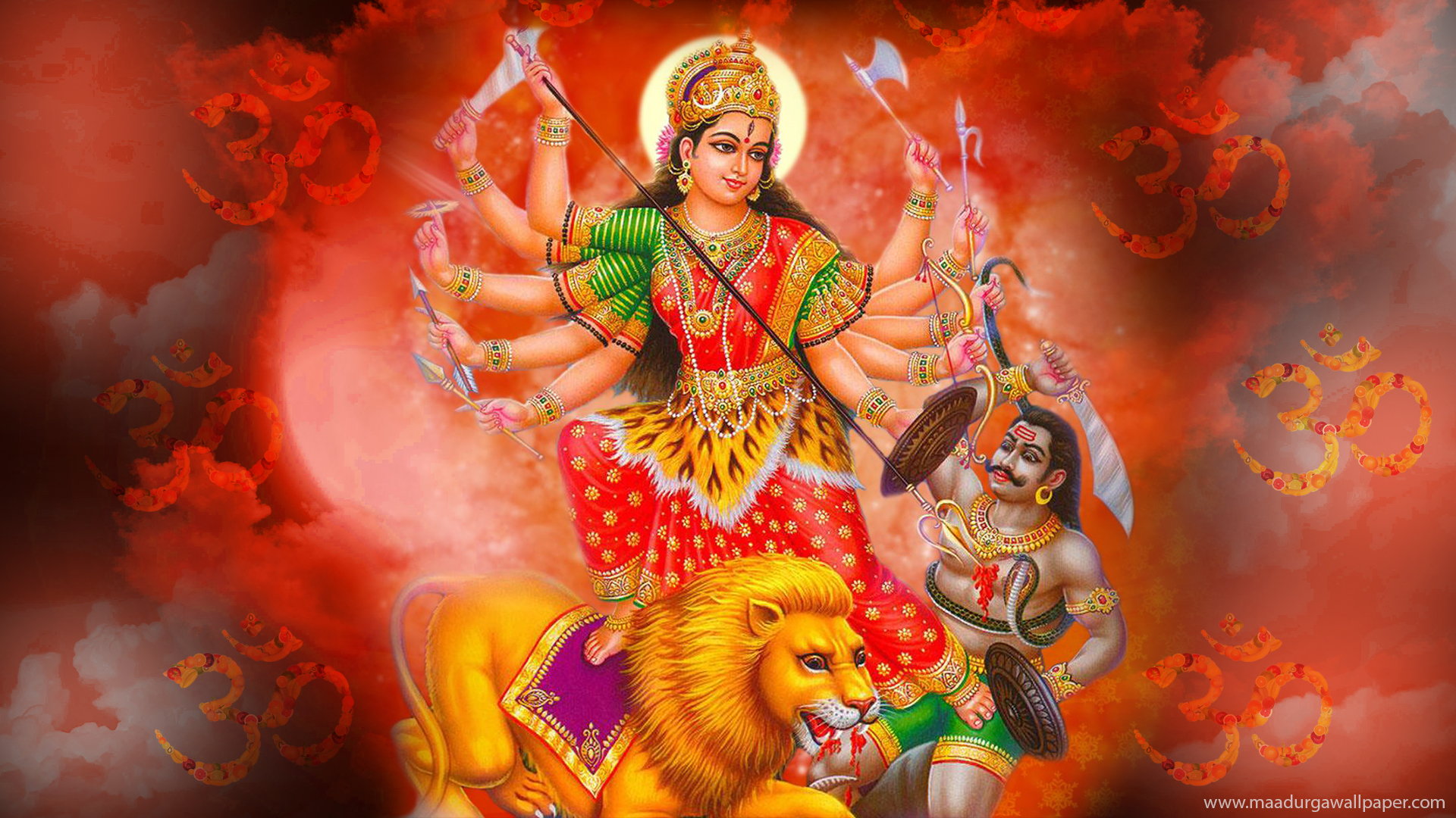 Goddess Durga Killing Mahishasura Photo free download