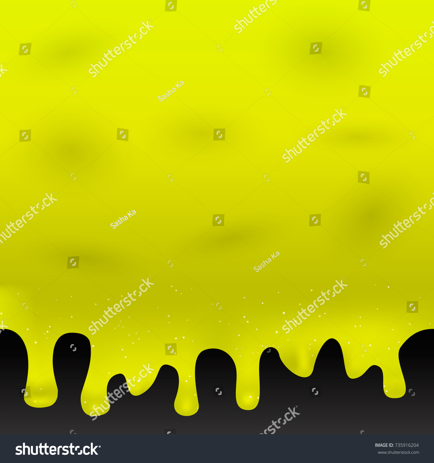 Yellow Gold Paint Dripping Abstract Blob Stock Vector HD (Royalty ...
