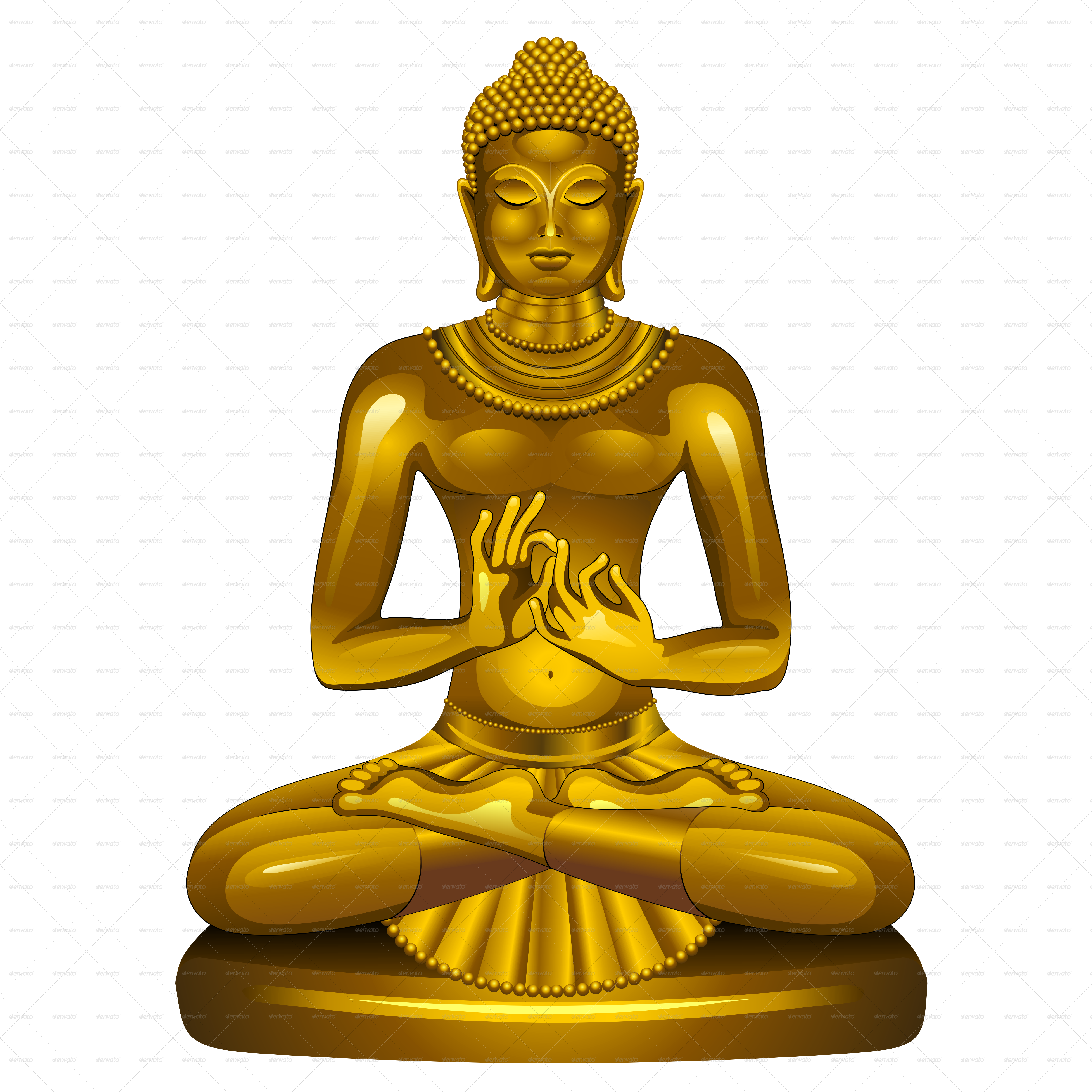 Buddha Gold and Emeralds Statue by Bluedarkat | GraphicRiver