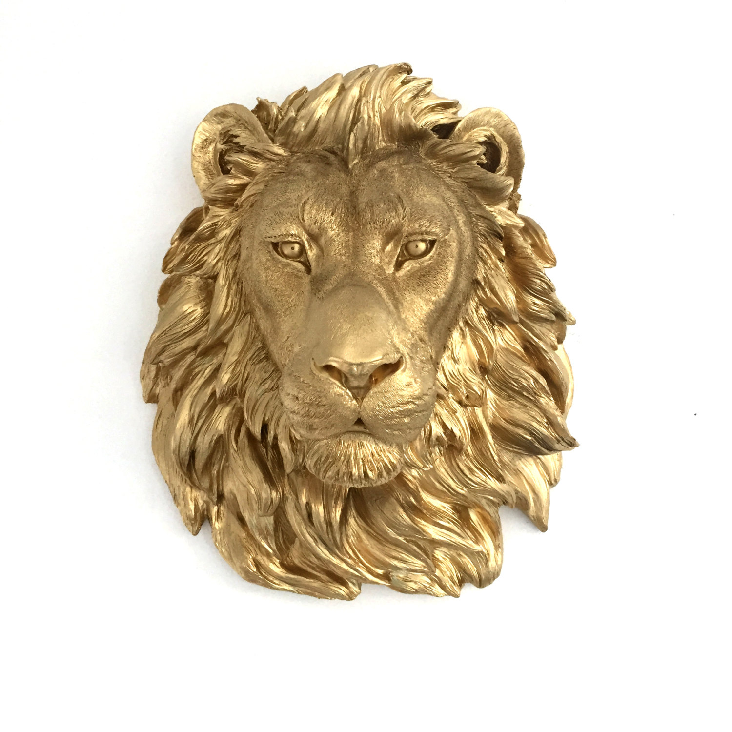 ANY COLOR or GOLD Lion Head Wall Mount // Faux Taxidermy // 3d