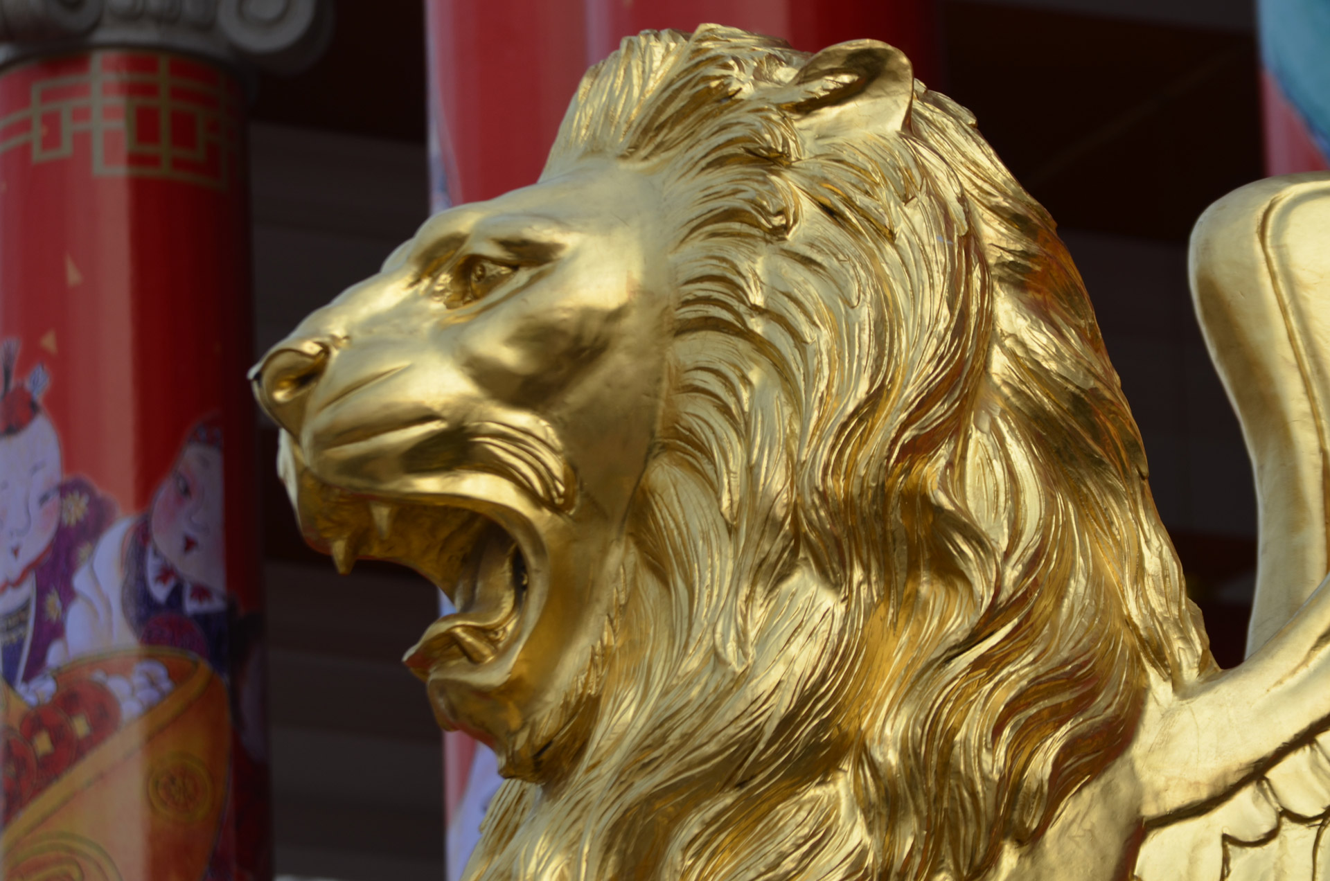Gold Lion Head Free Stock Photo - Public Domain Pictures