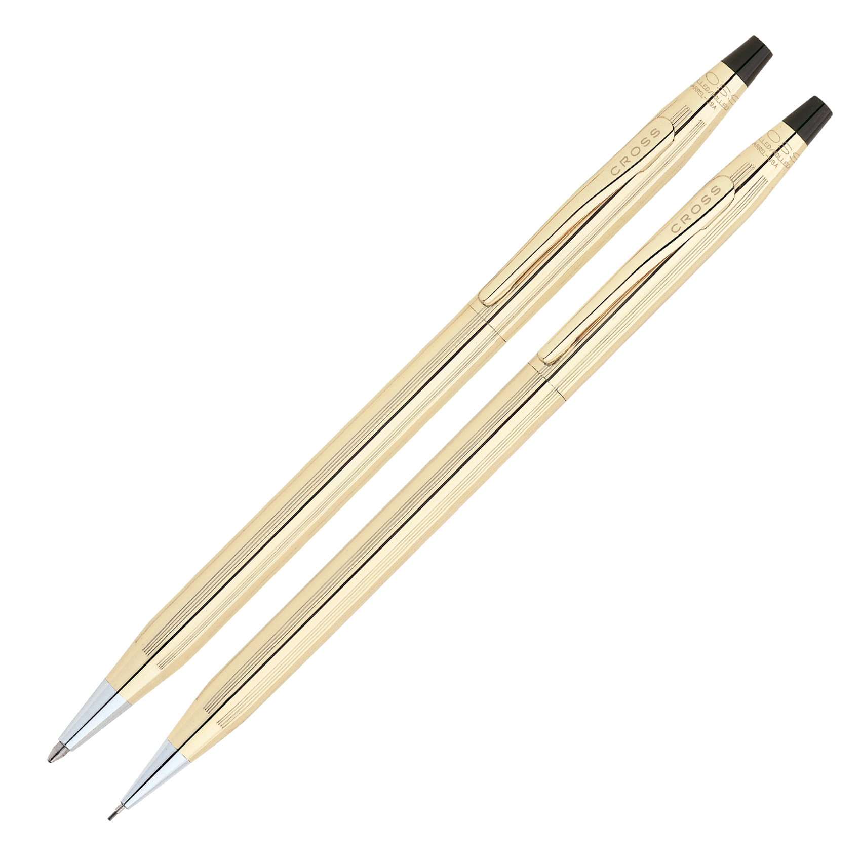 Personalized Cross 10 Karat Plated Gold Pen Pencil Set 450105 Free ...