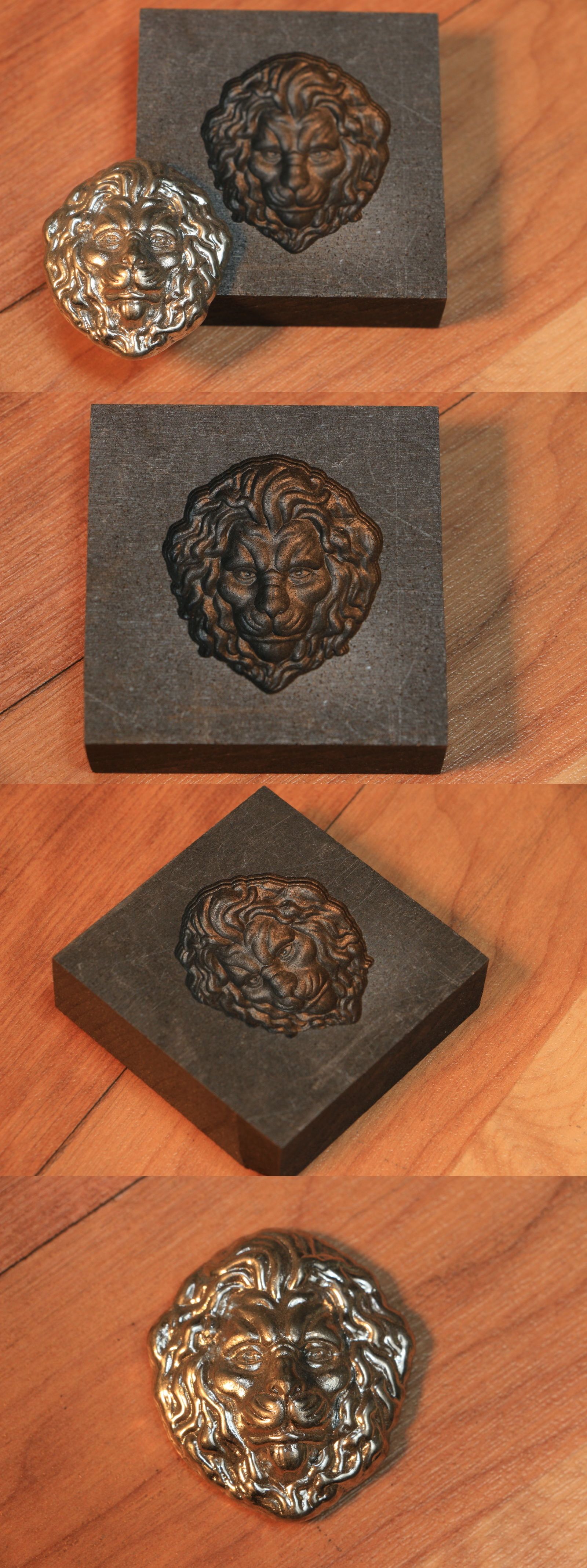 Jewelry Molds 67711: Large Lion Graphite Mold For Casting Silver ...