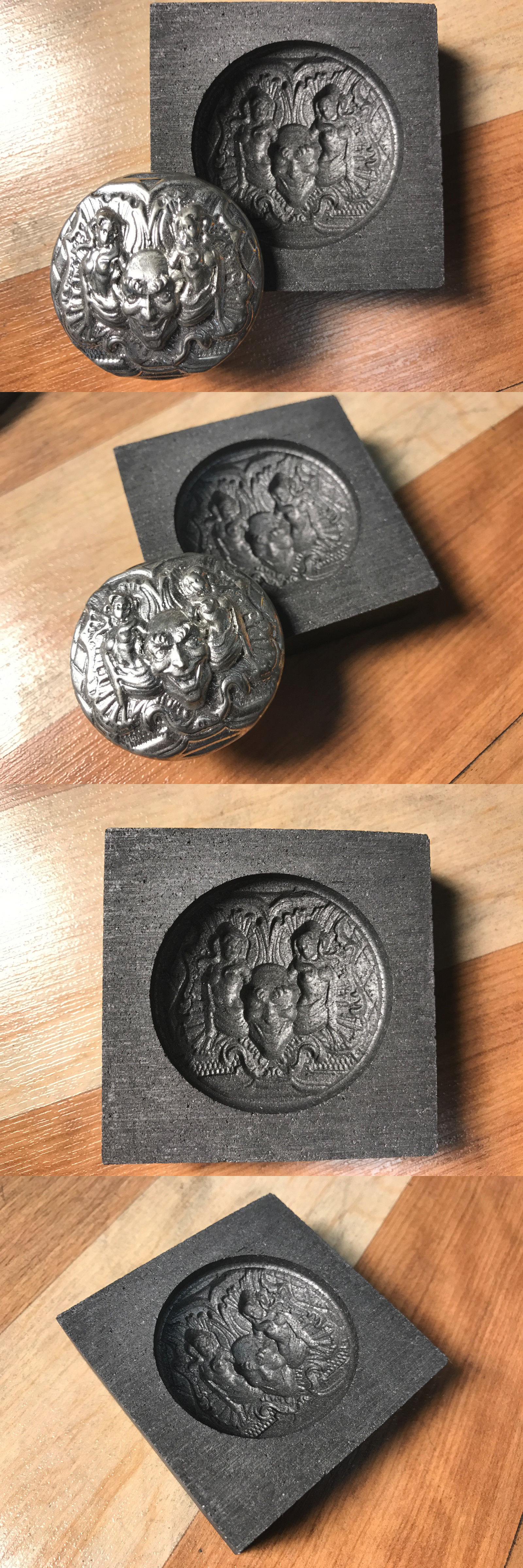 Jewelry Molds 67711: Clown Coin Graphite Mold For Silver - Gold ...
