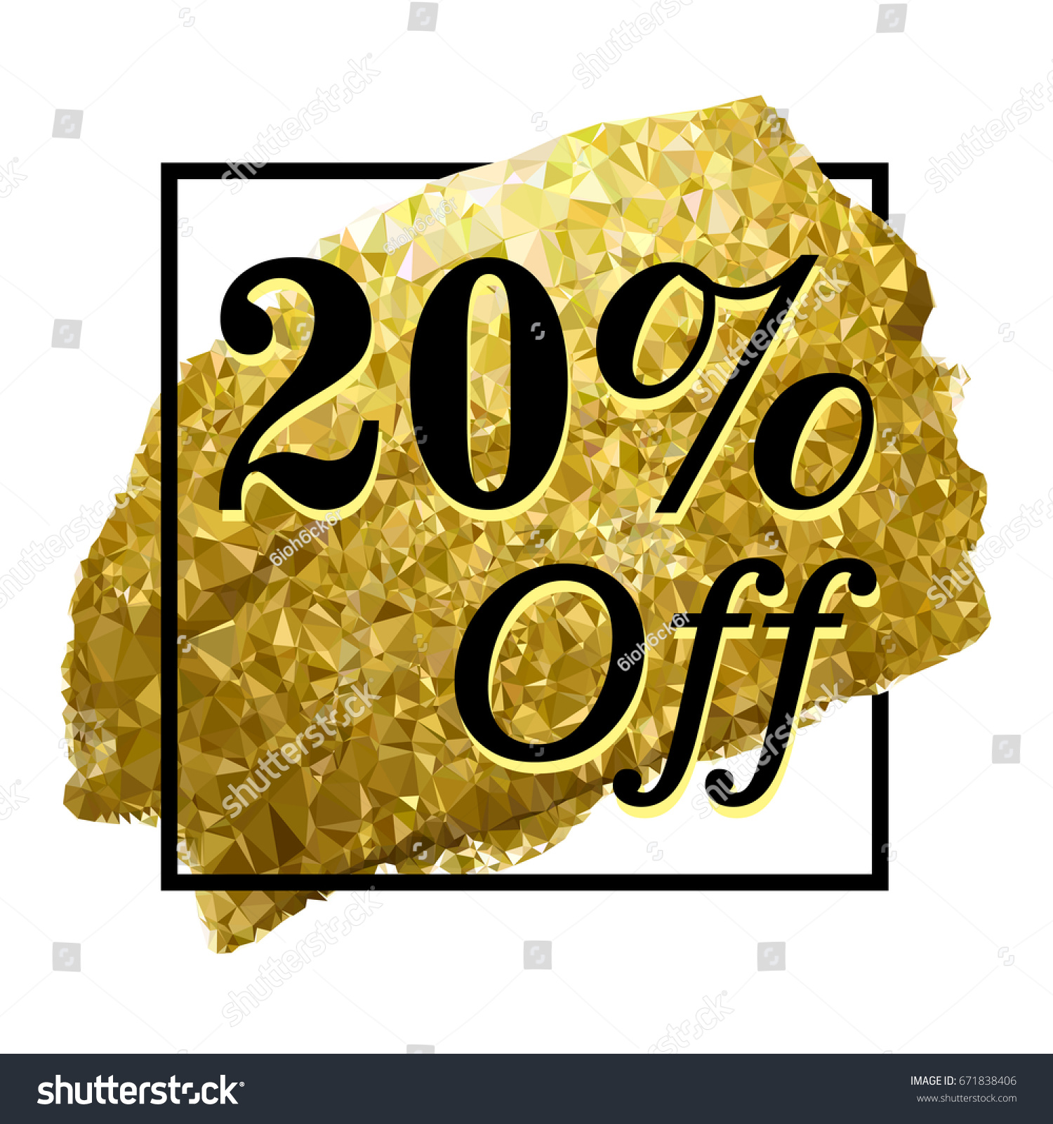 20 Off Sign Over Art Brush Stock Vector HD (Royalty Free) 671838406 ...