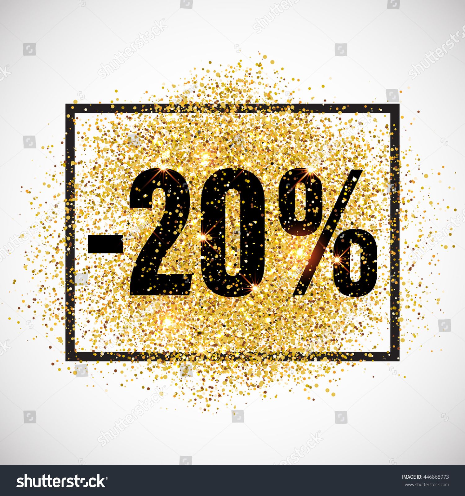 20 percent off discount promotion tag. Promo sale label. New Year ...
