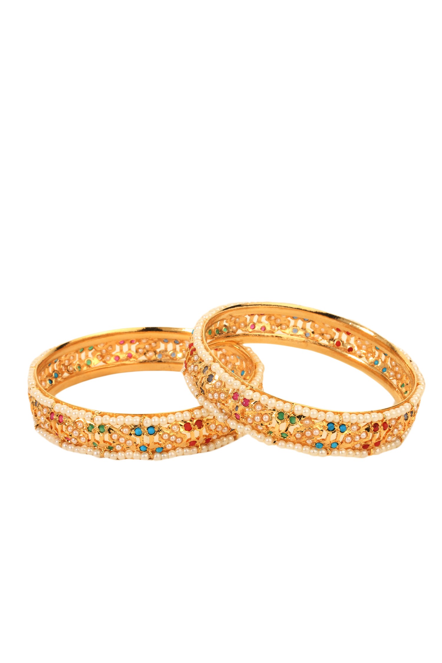 Dilan Jewels PURE Collection Multicolor Golden Navratna Jadau Indian ...