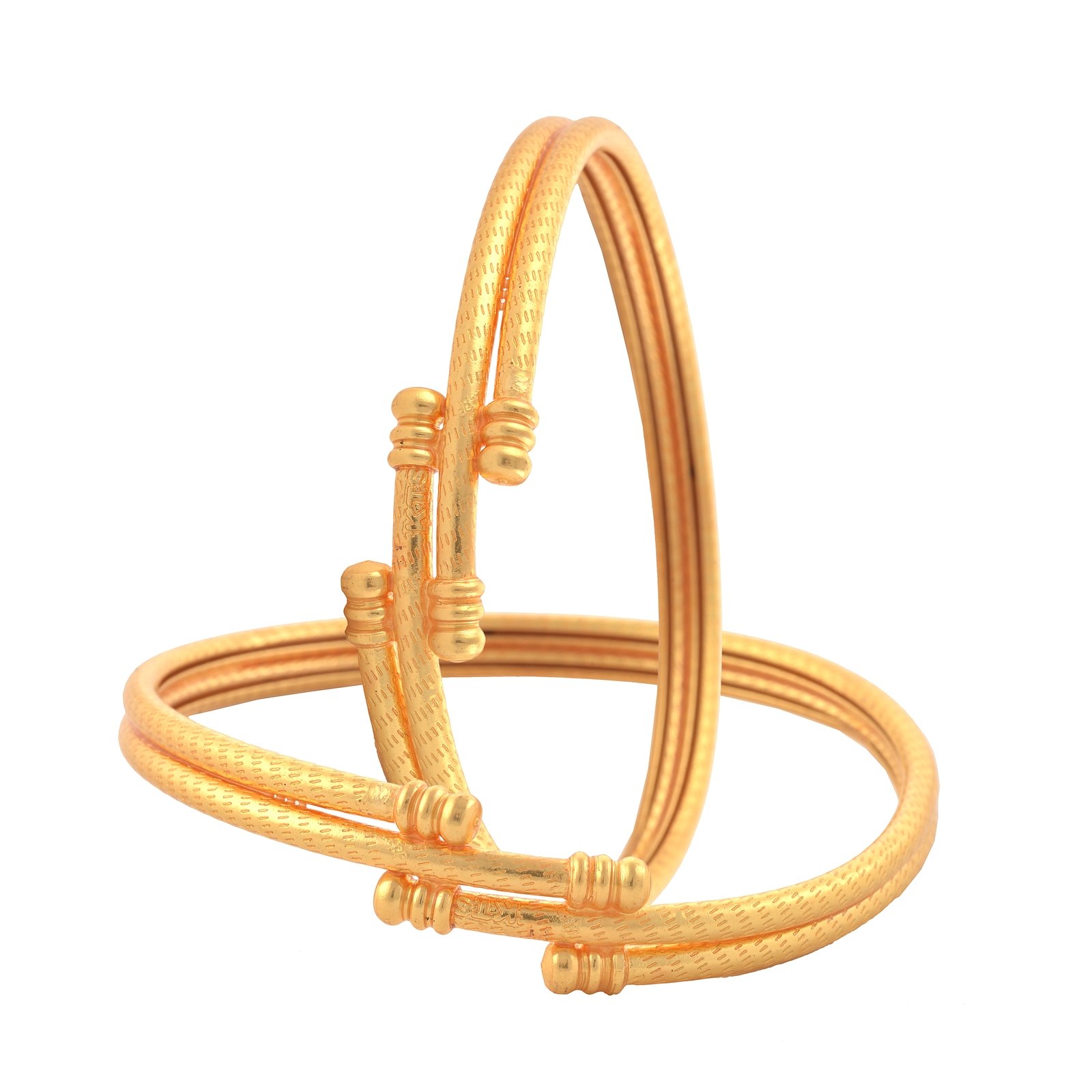Fashion Gold Plated Bangles Pair For Women Daily Wear | StompMarket