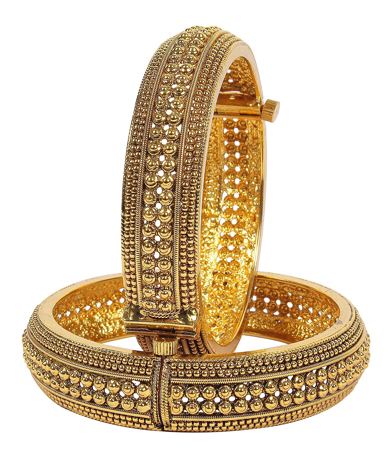 Buy Much More Gold Plated Bangle Set For Women(2.6) Online at Low ...