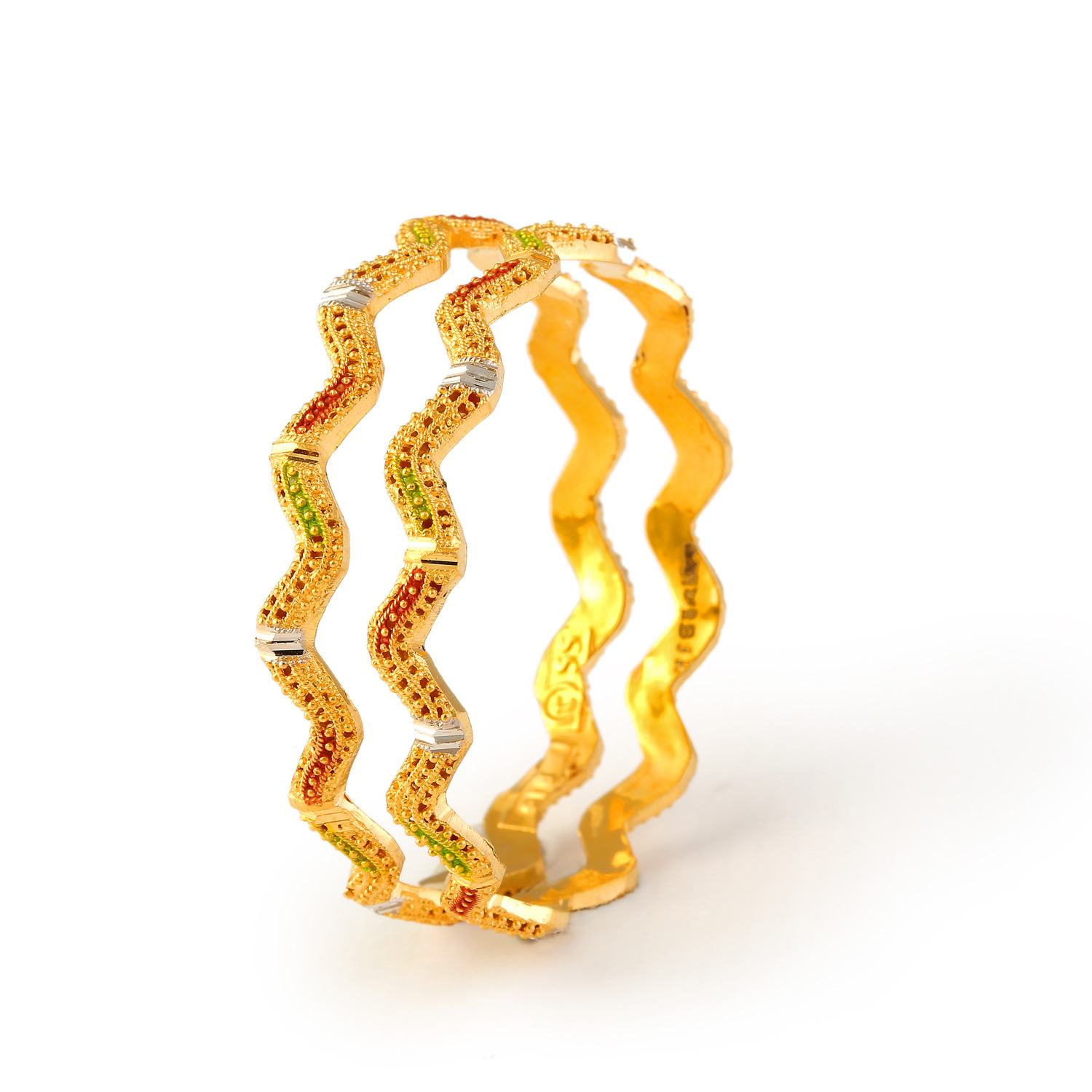 Gold Bangle Design From Bhima Jewellers ~ South India Jewels