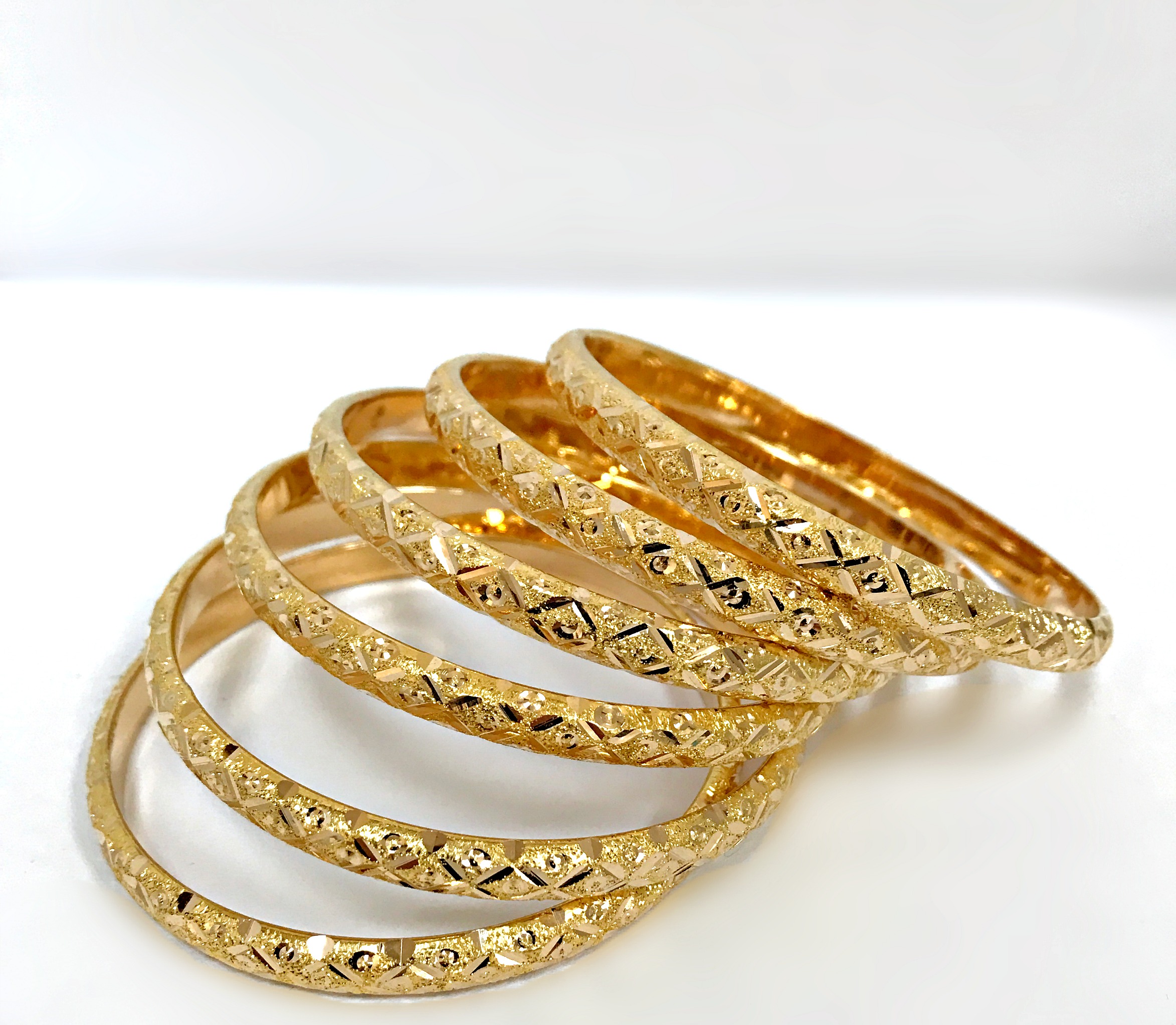 21k Gold Bangles | Kishek Jewelers