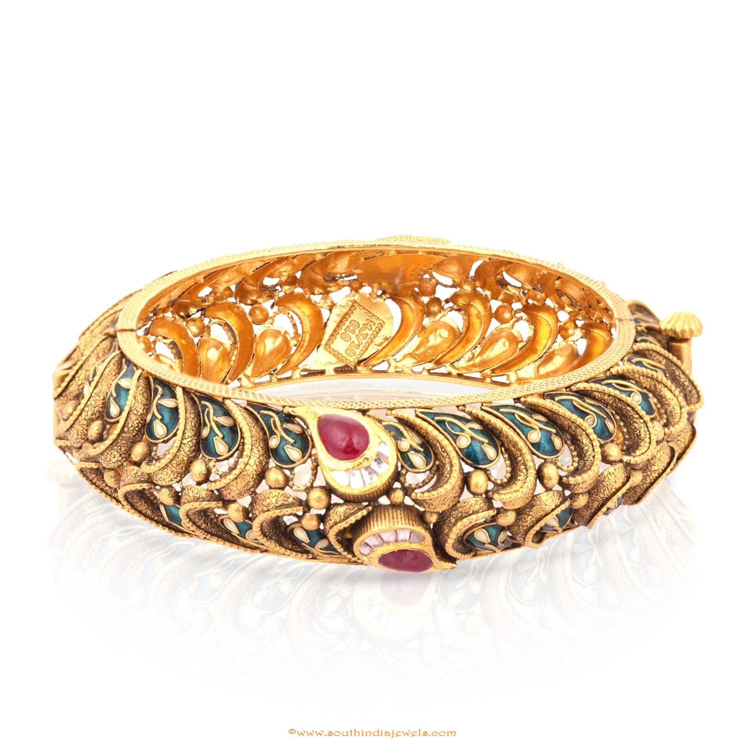 Gold Bangle Design From Malabar Gold & Diamonds ~ South India Jewels