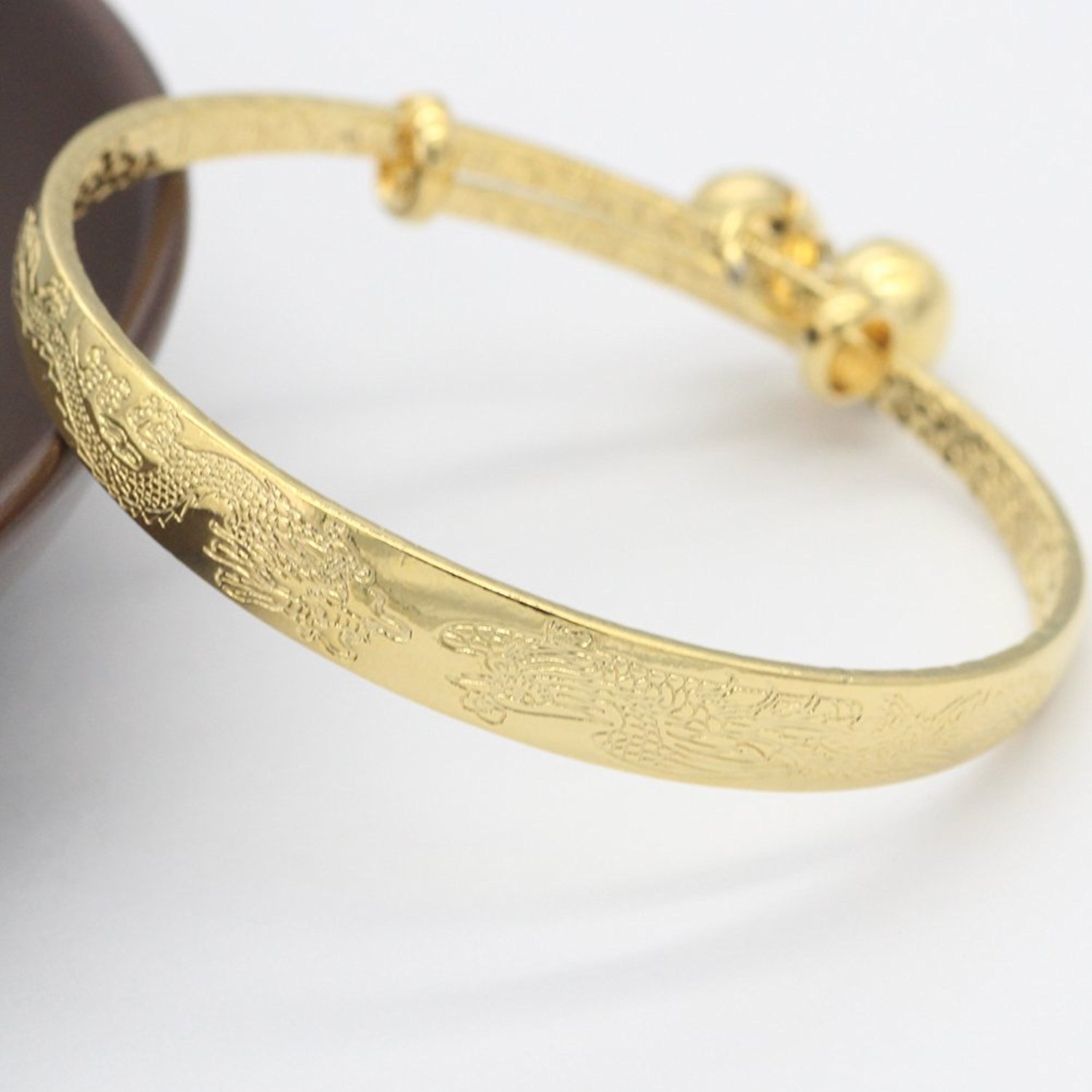 Amazon.com: loyoe jewelry 24k Yellow Gold Plated Baby's Bracelet ...