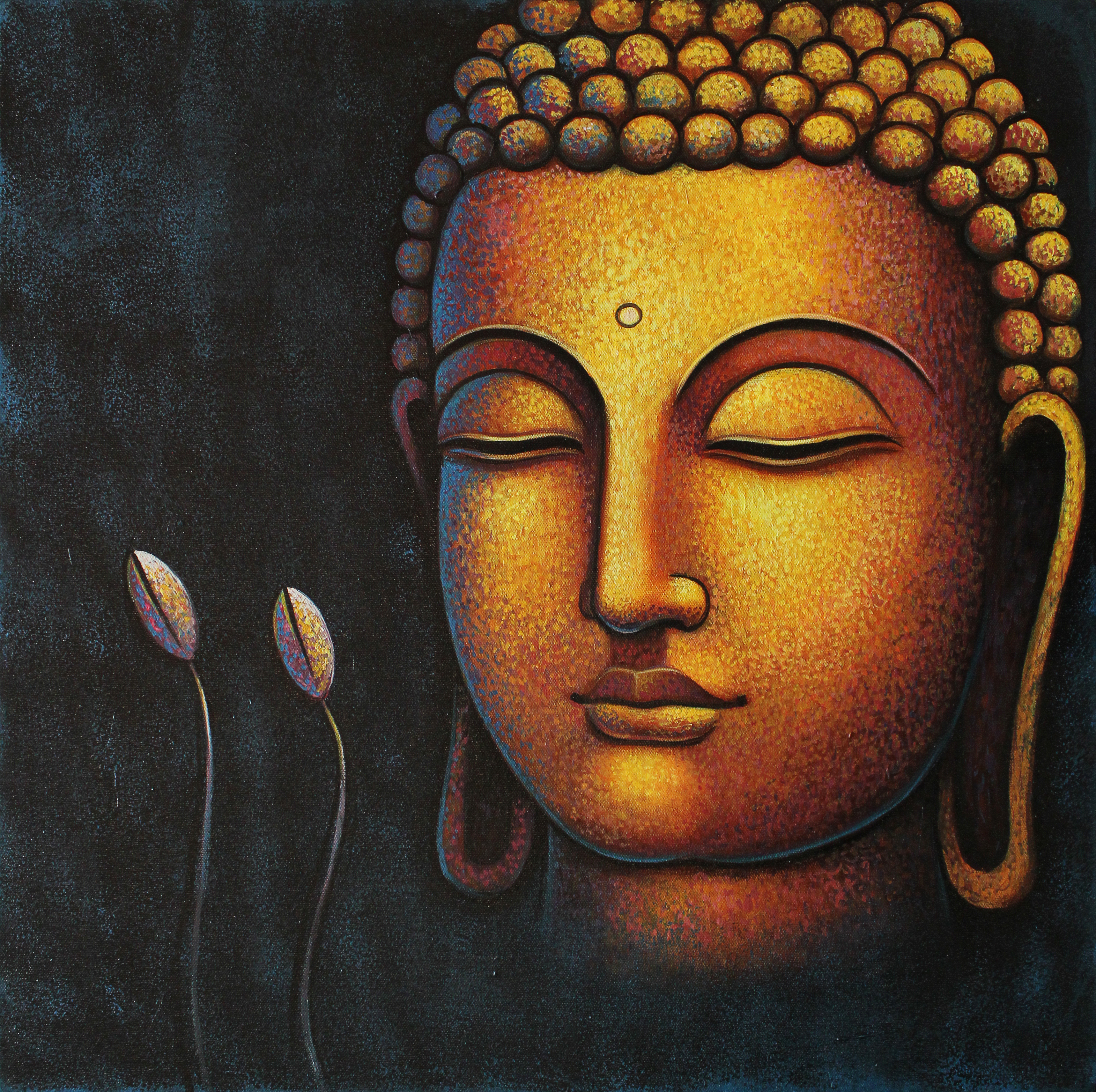 Acrylic : Buddha Face