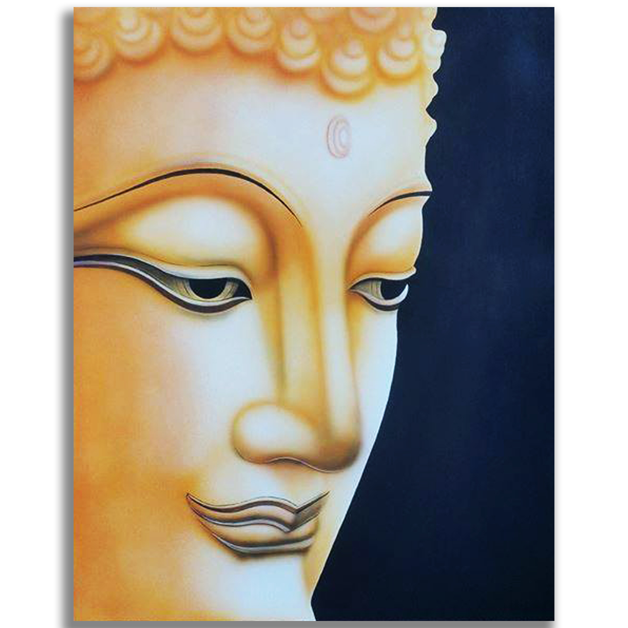 Buddha Face Canvas Painting SALE l The Man of Peace | Royal Thai Art