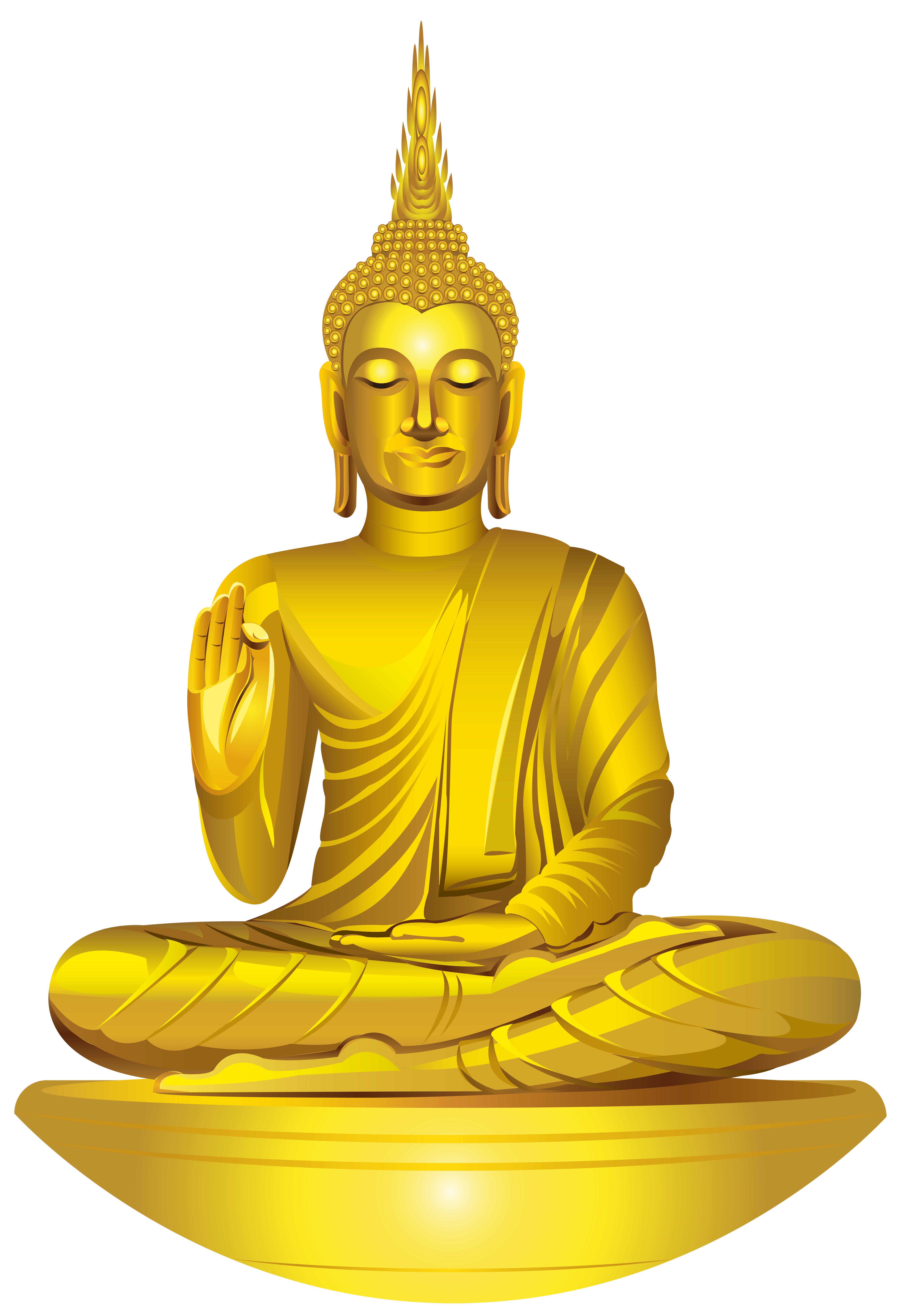 Golden Buddha Statue PNG Clip Art - Best WEB Clipart