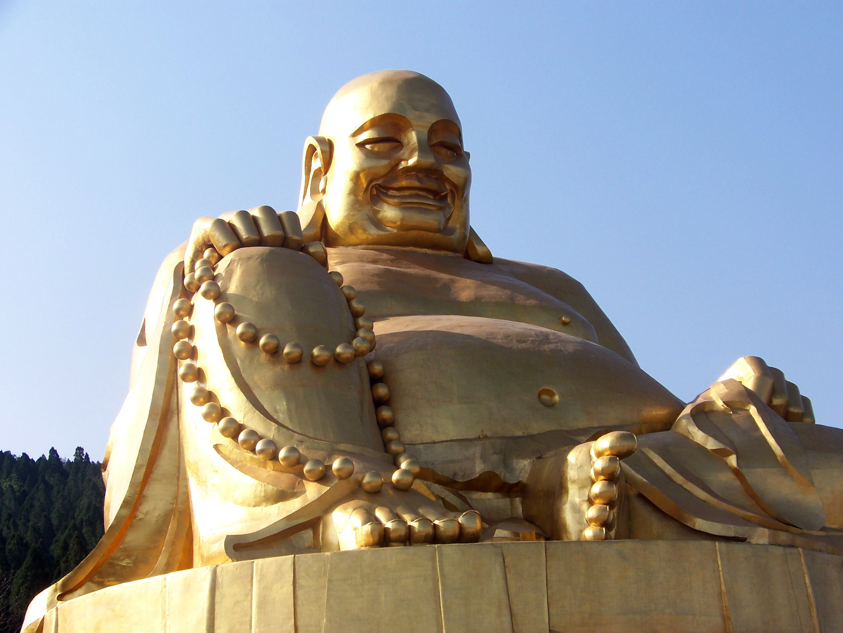 Large Golden Buddha Statue in Jinan, China image - Free stock photo ...