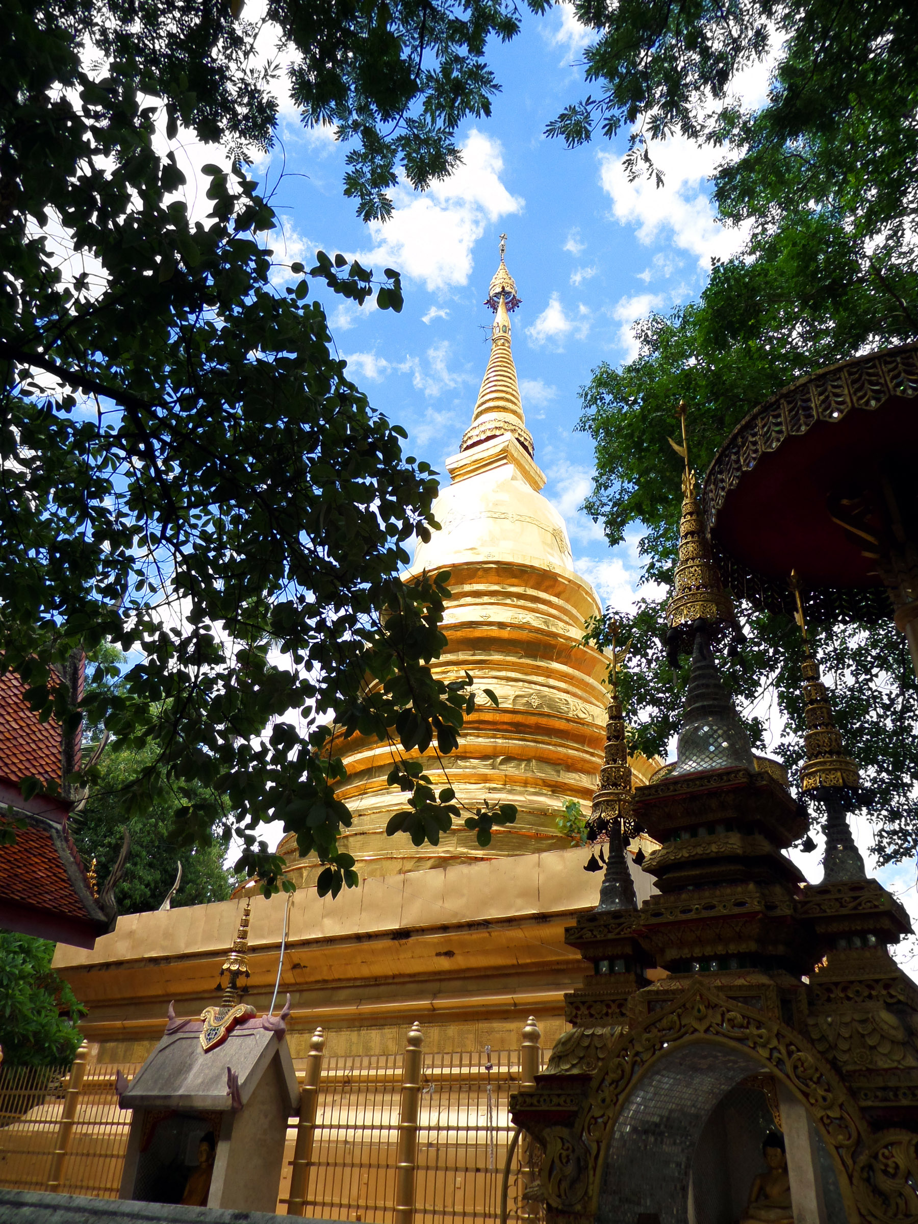 Golden buddhist pagoda photo