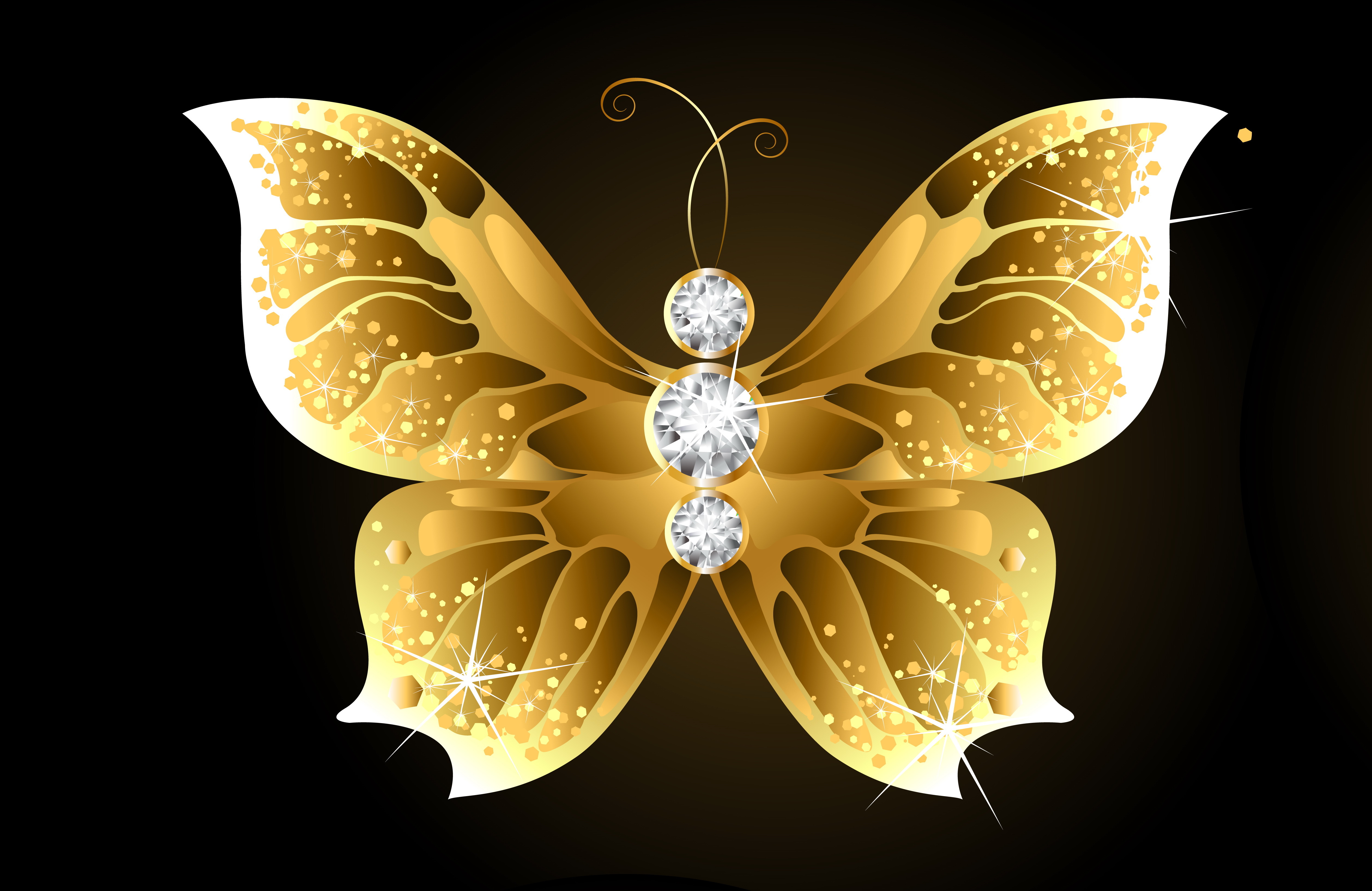 Golden Butterfly 4k Ultra HD Wallpaper and Background Image ...