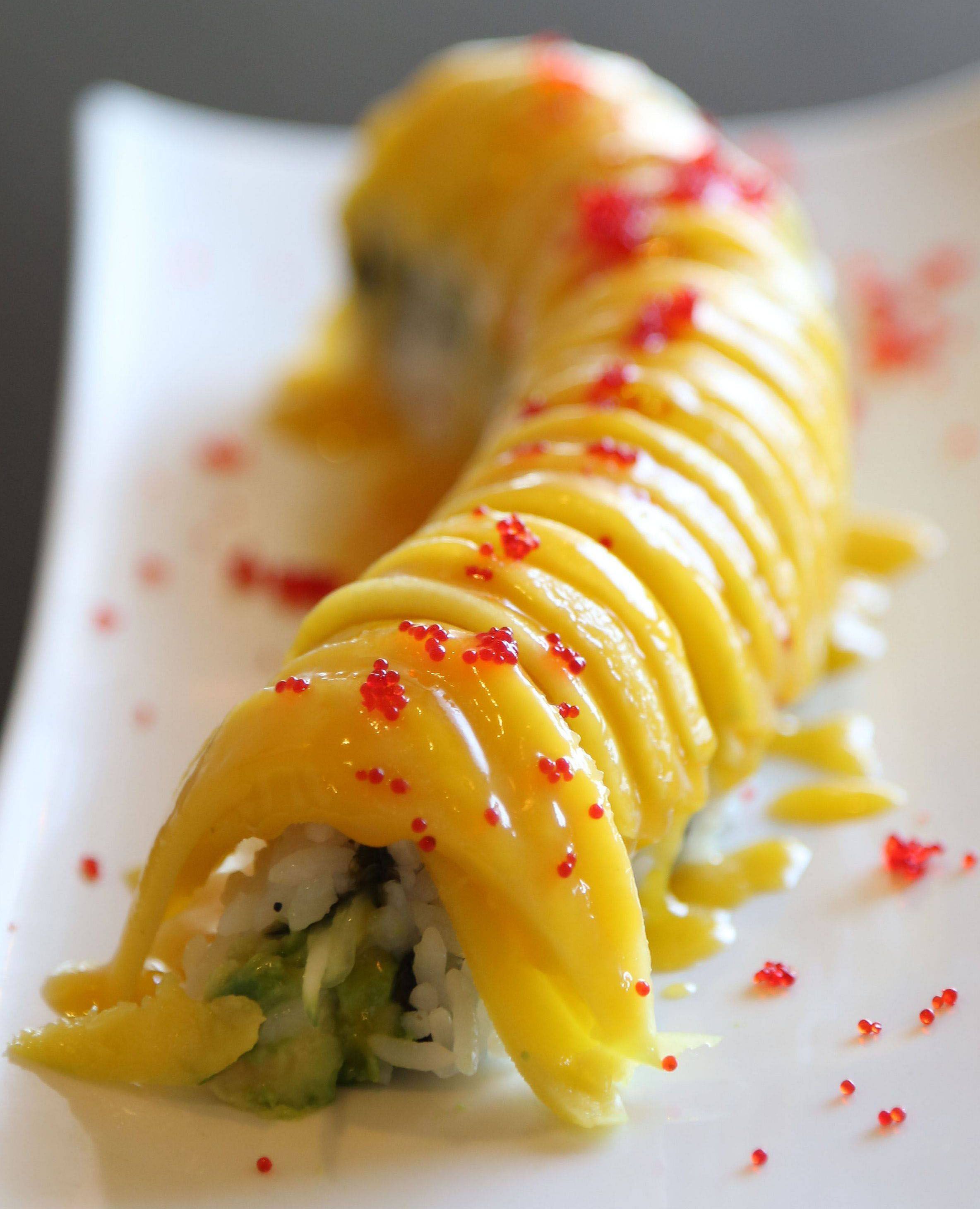 Golden Caterpillar Roll | Sushi Rolls | Pinterest