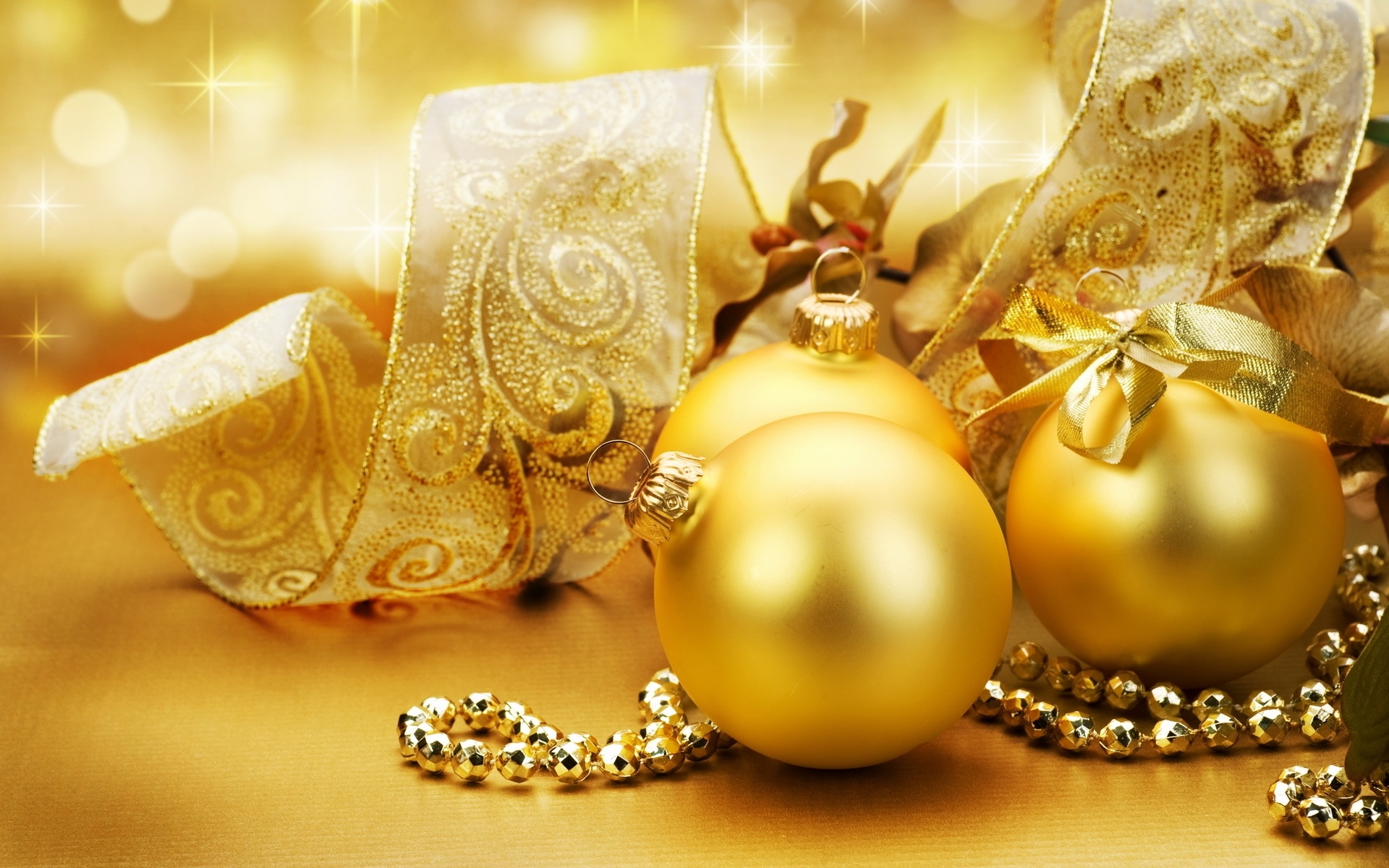 Golden Christmas Ball HD Desktop Wallpaper, Instagram photo ...