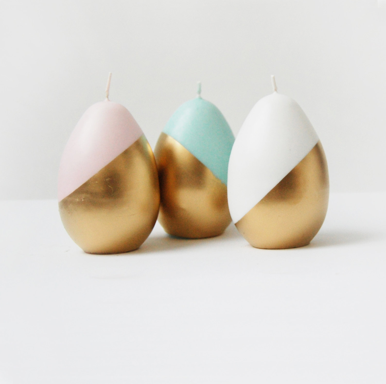 Easter Candle Handmade Gold Painted Candle Candle Egg or Ball