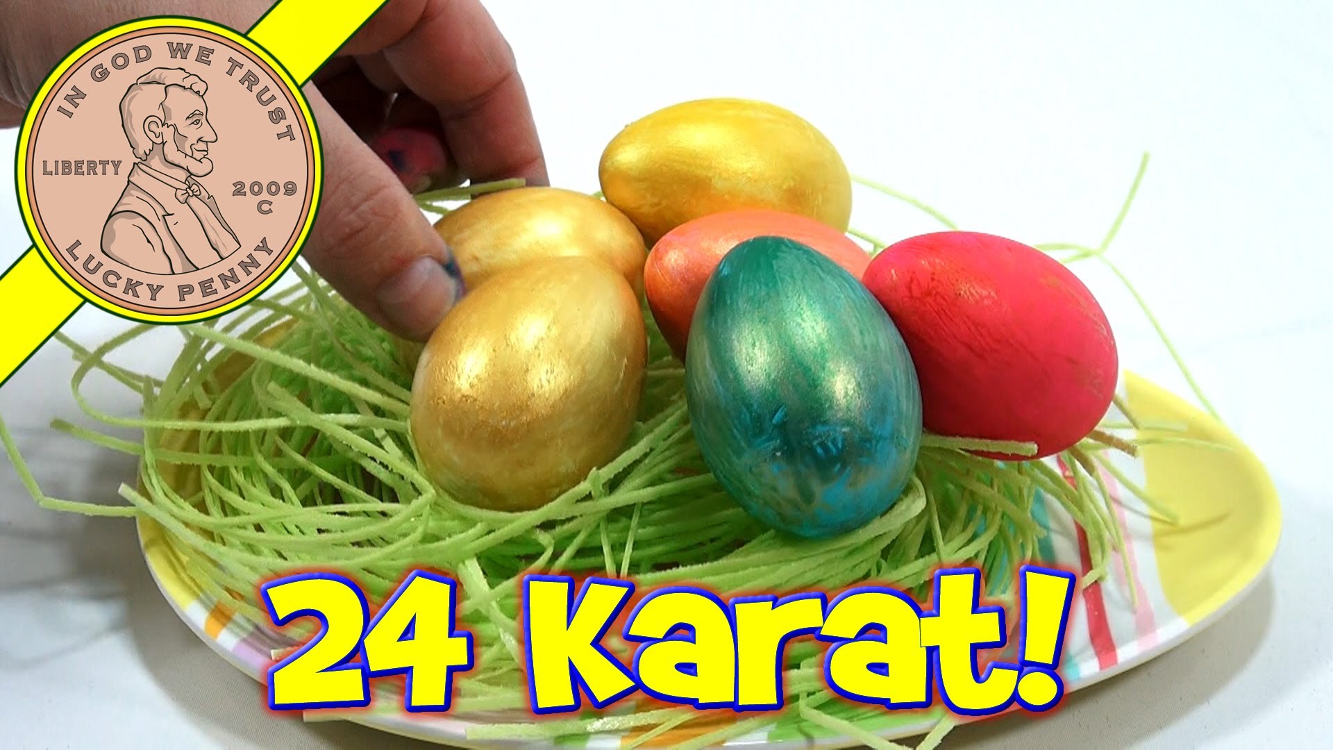 24 Karat Golden Easter Egg Coloring Kit & Plastic Easter Eggs! - YouTube
