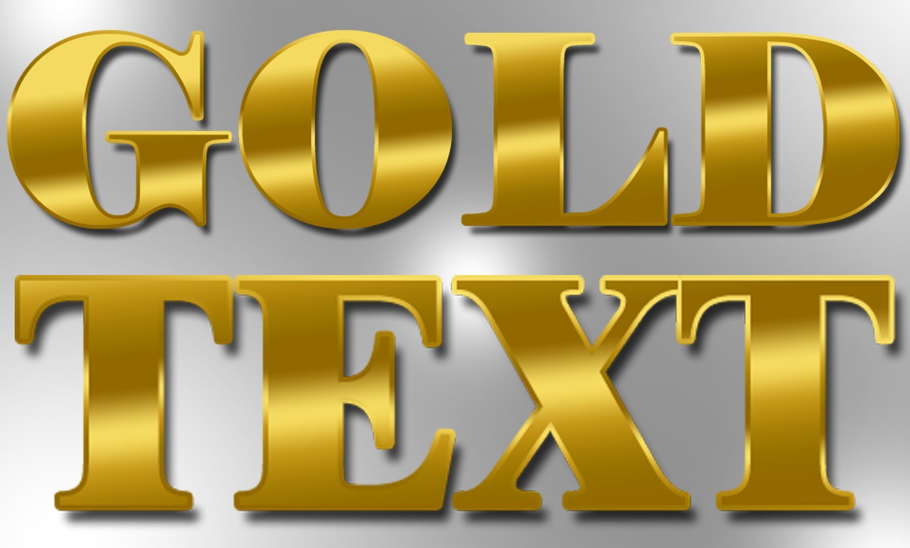 Realistic Gold Gradient - Photoshop Text Effect Tutorial HD - YouTube