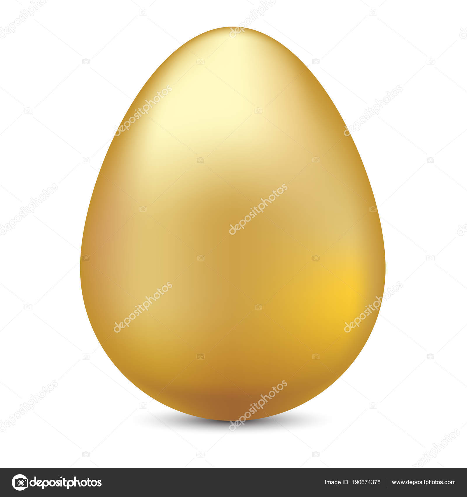 Realistic Golden Egg White Ester Festival Celebration Vector ...