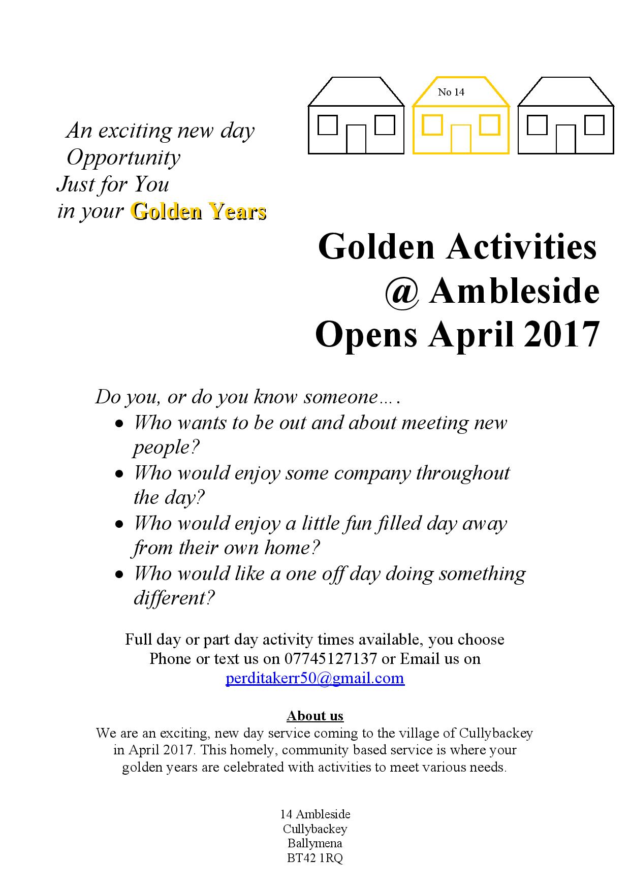 Golden Years Activities At Ambleside | NICHI Health Alliance ...