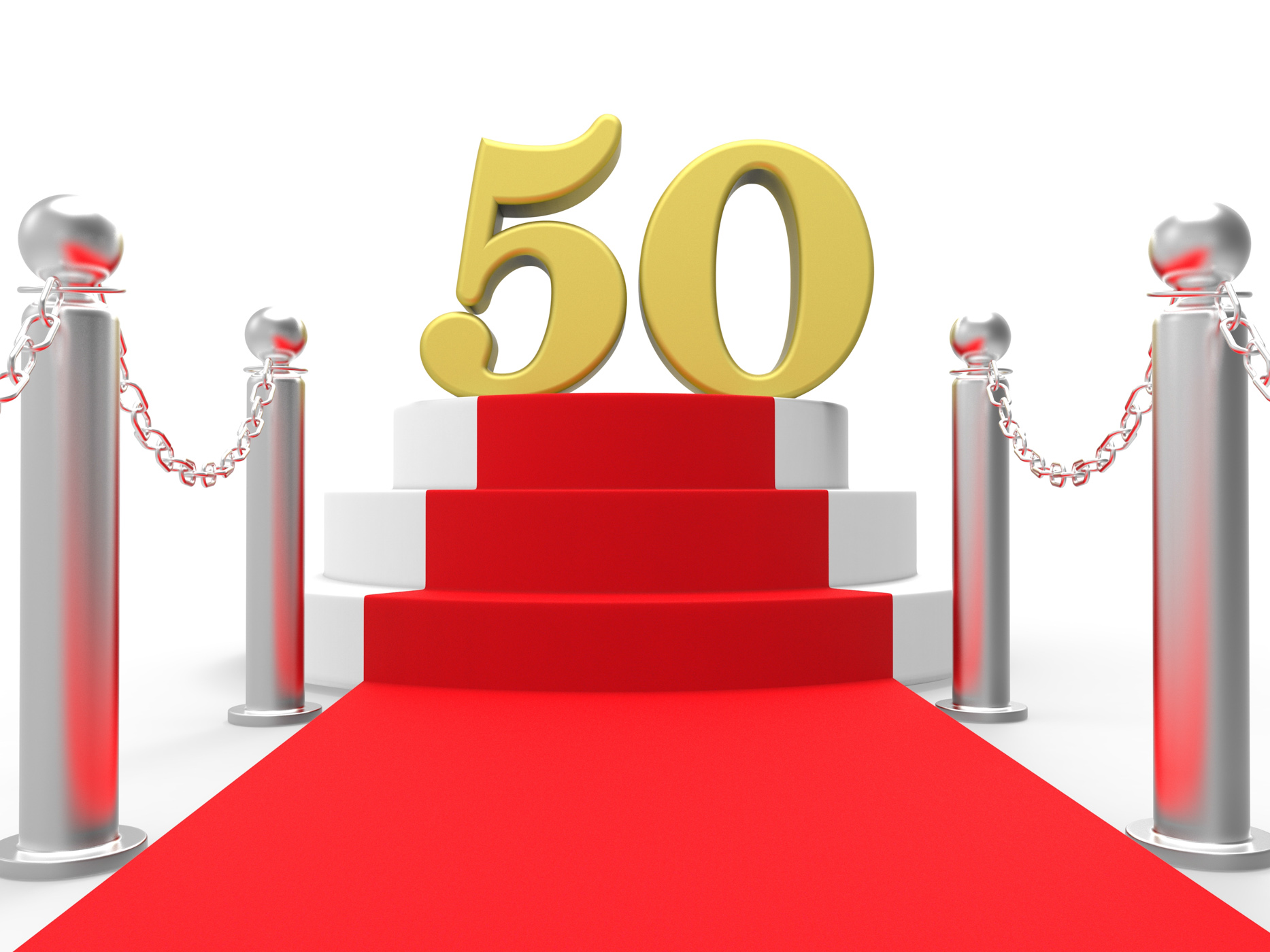 Golden fifty on red carpet shows fiftieth cinema anniversary or rememb photo
