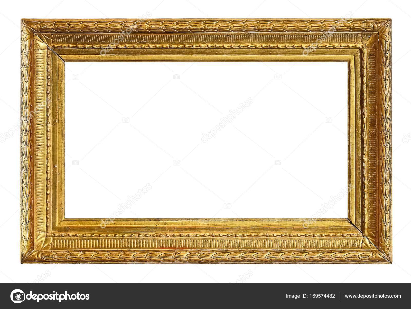 Golden frame for paintings, mirrors or photos — Stock Photo ...