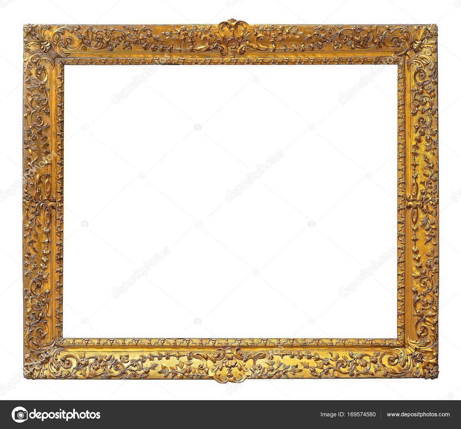 Golden frame for paintings, mirrors or photos — Stock Photo ...