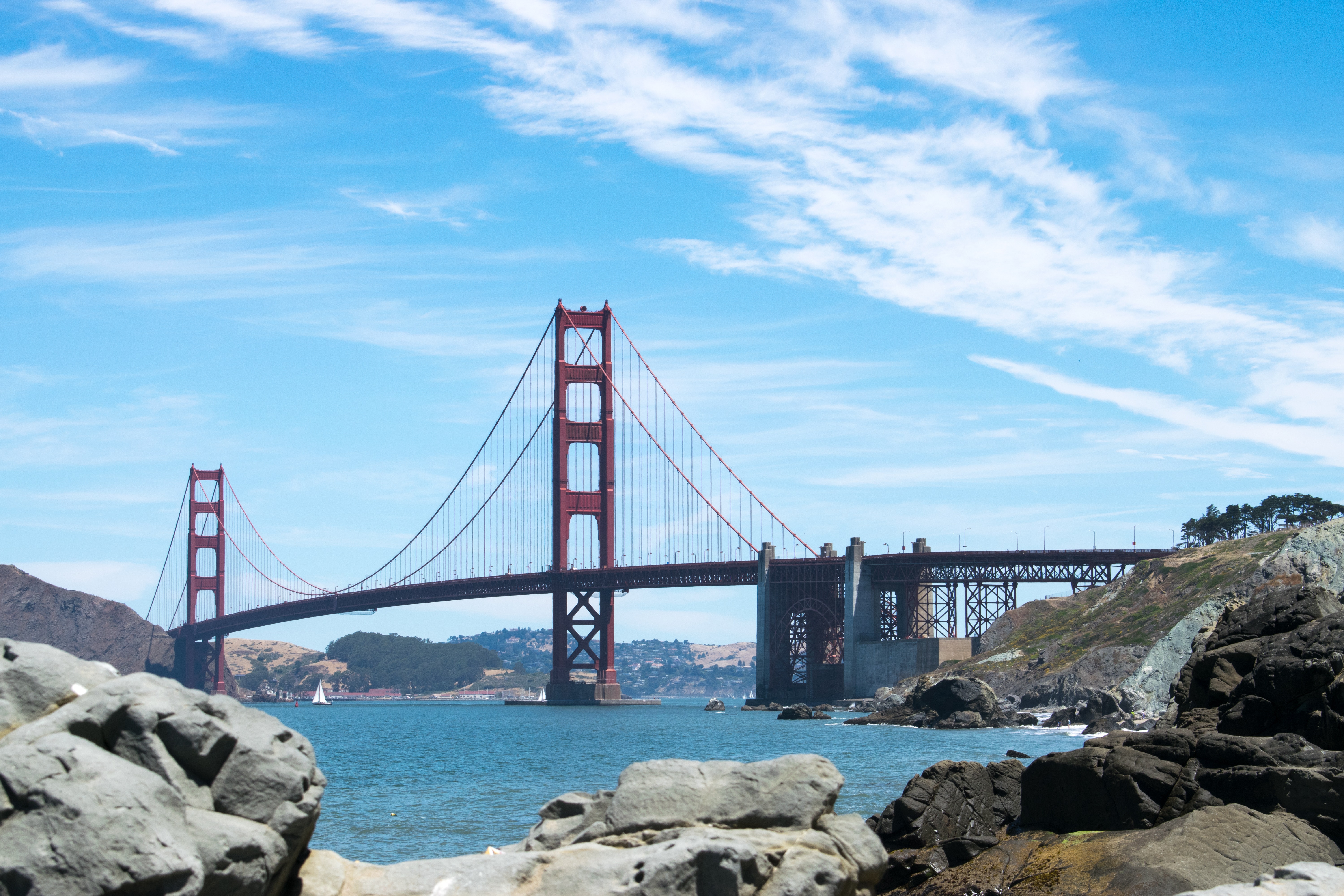 Golden gate bridge in san francisco california under blue sky during daytime photo