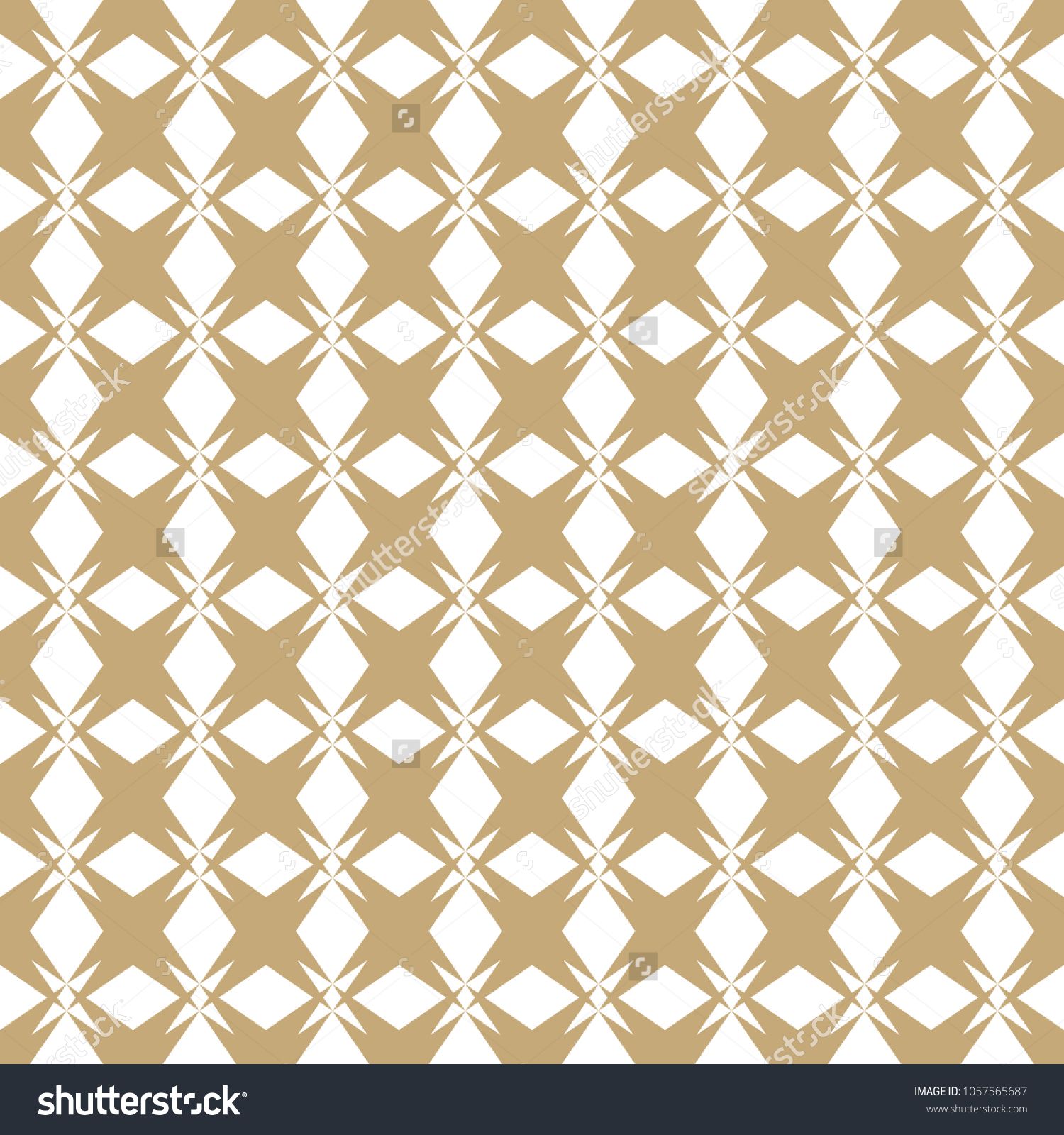 Vector golden seamless pattern in Asian style. Abstract geometric ...