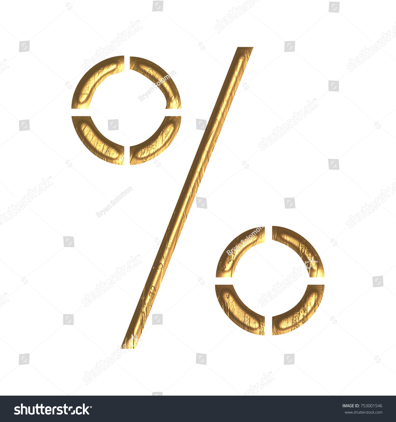 Weathered Golden Percent Sign Percentage Mark Stock Illustration ...