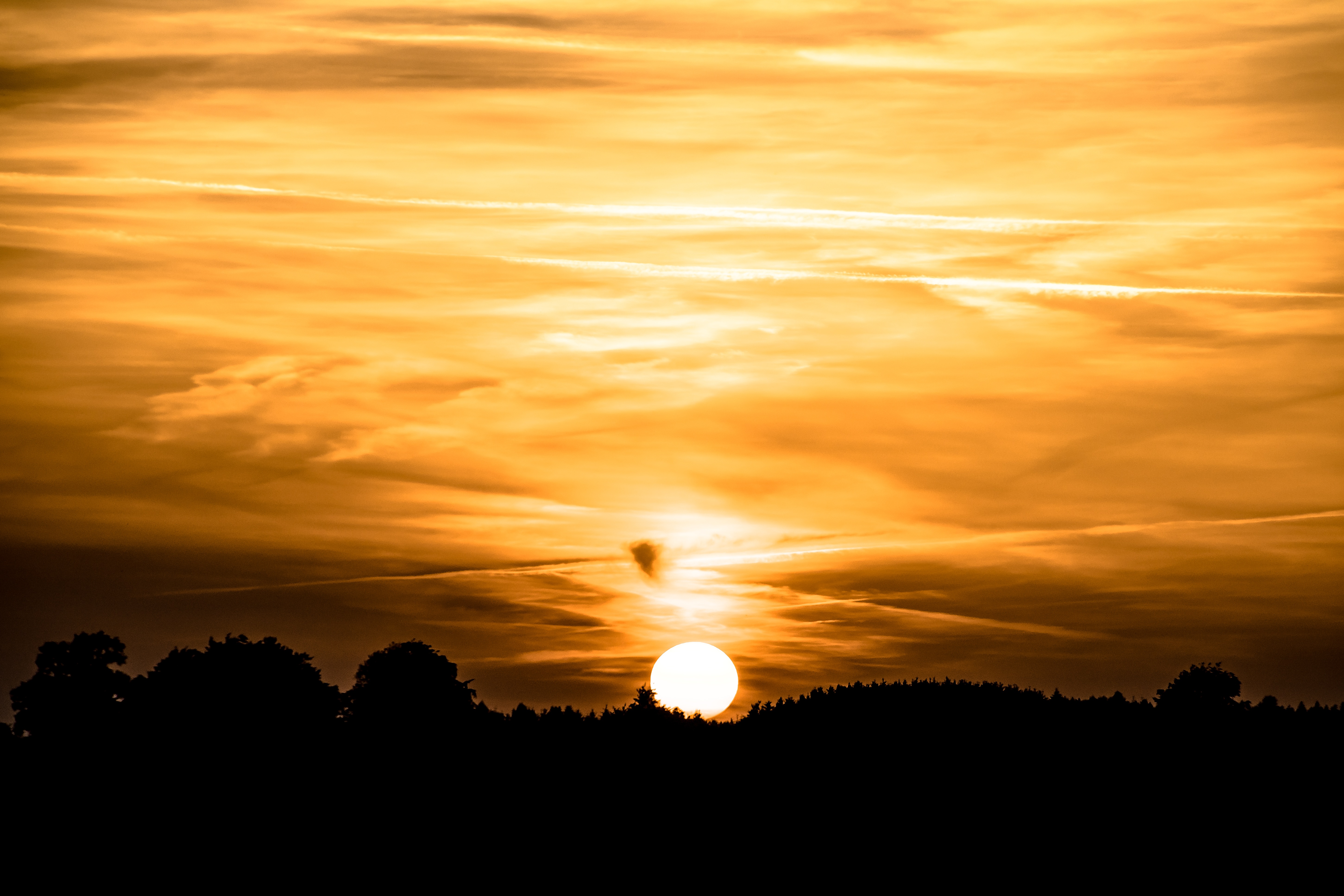 Wallpaper Sunset, Golden sky, HD, 5K, Nature, #10190
