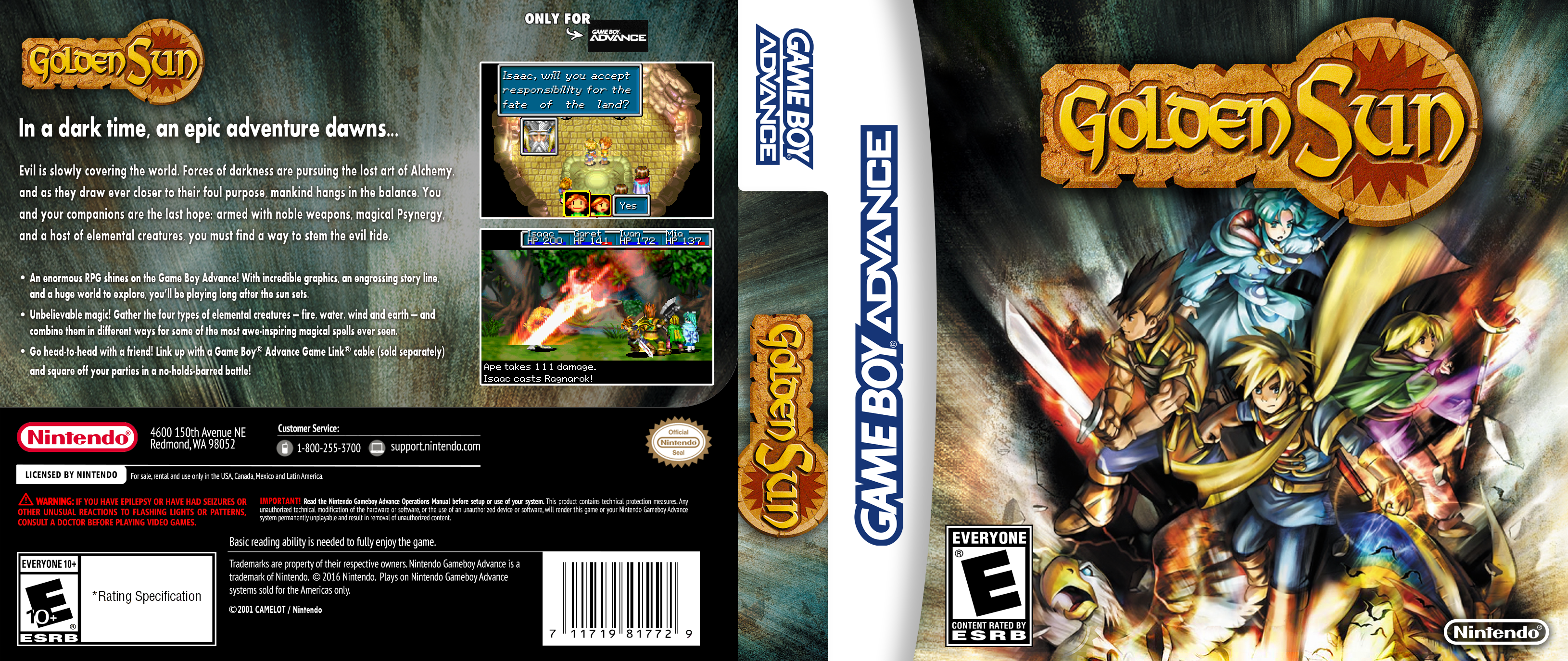 Custom Golden Sun Boxart for use with a DS case : GoldenSun