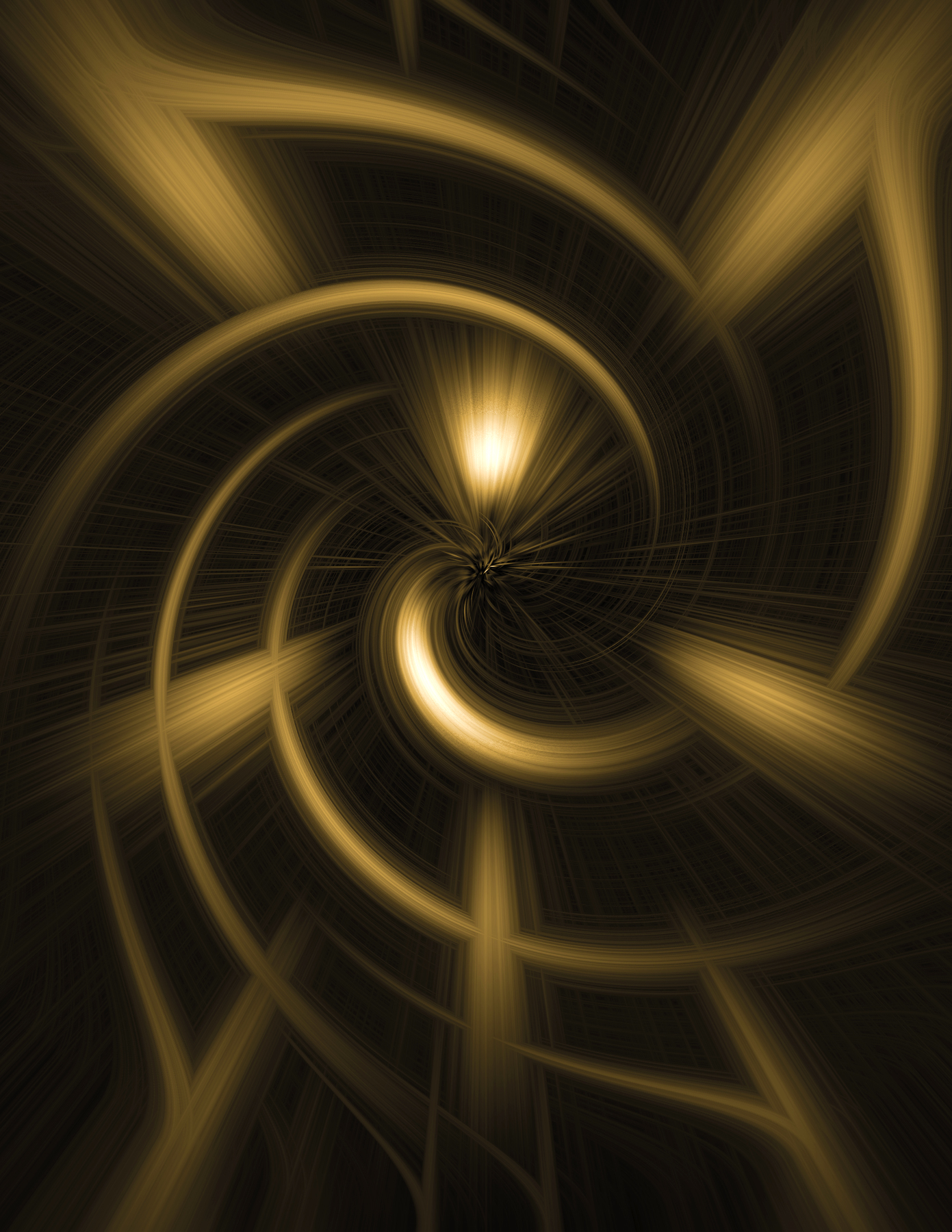 Golden vortex abstract photo
